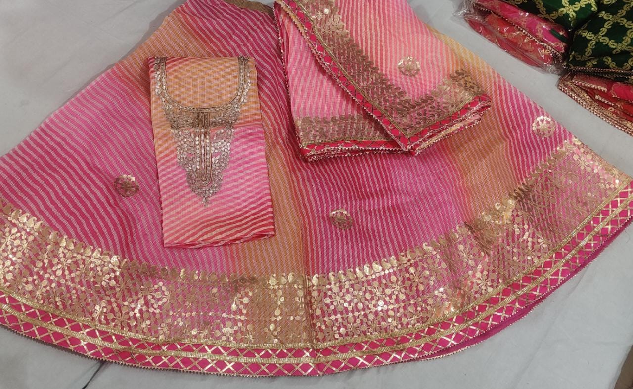 Kayatri Designer Leheriya Print Lehenga