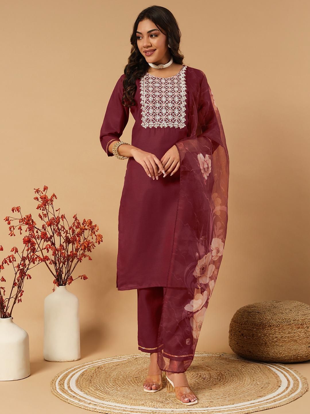 Kayatri Latest New Designers Kurti Pent Dupatta Set