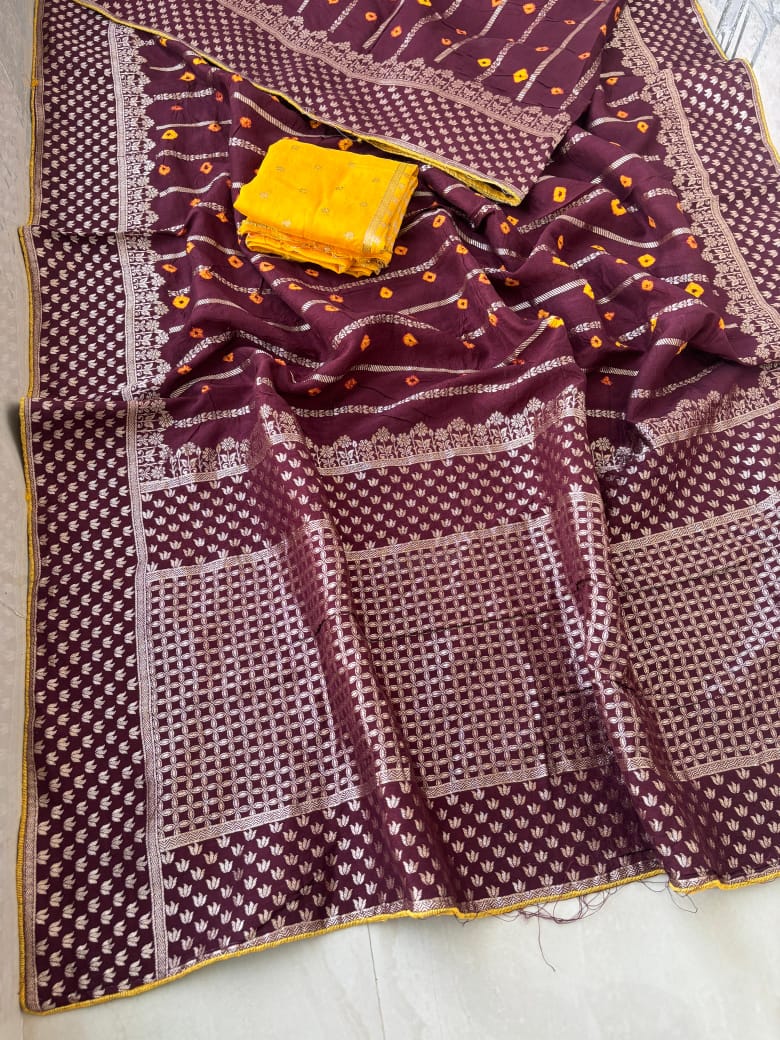 Kayatri Pure Munga Silk Zari Weaving Saree