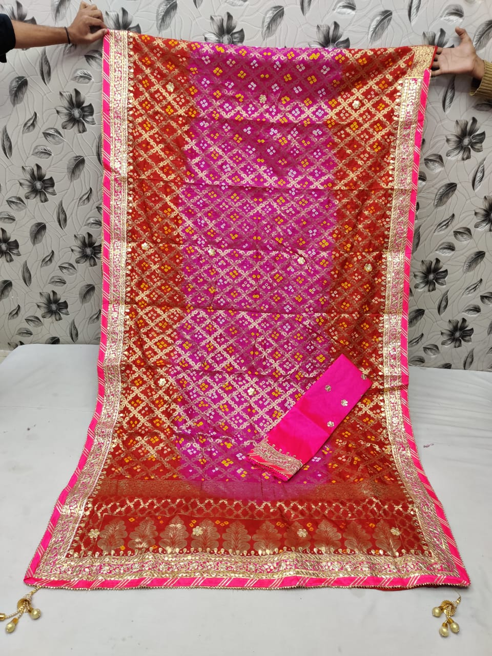 Kayatri Latest Ghatchola Bandhej Banarasi Silk Saree