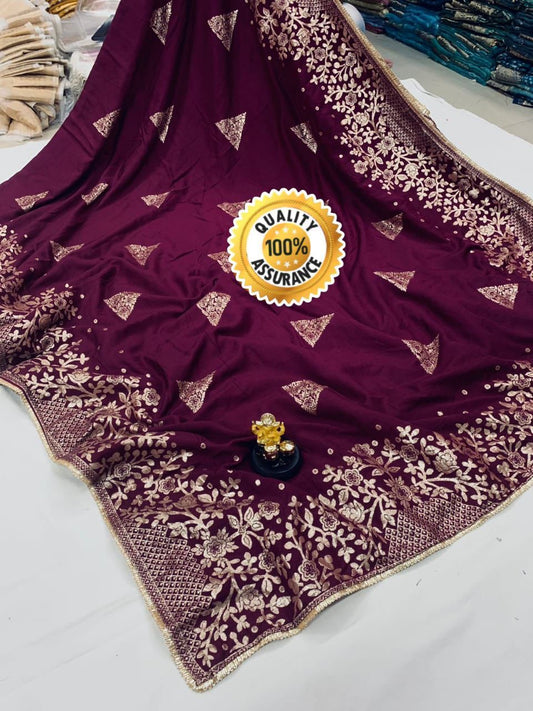 Kayatri New Viscose Dola Silk Designer Saree