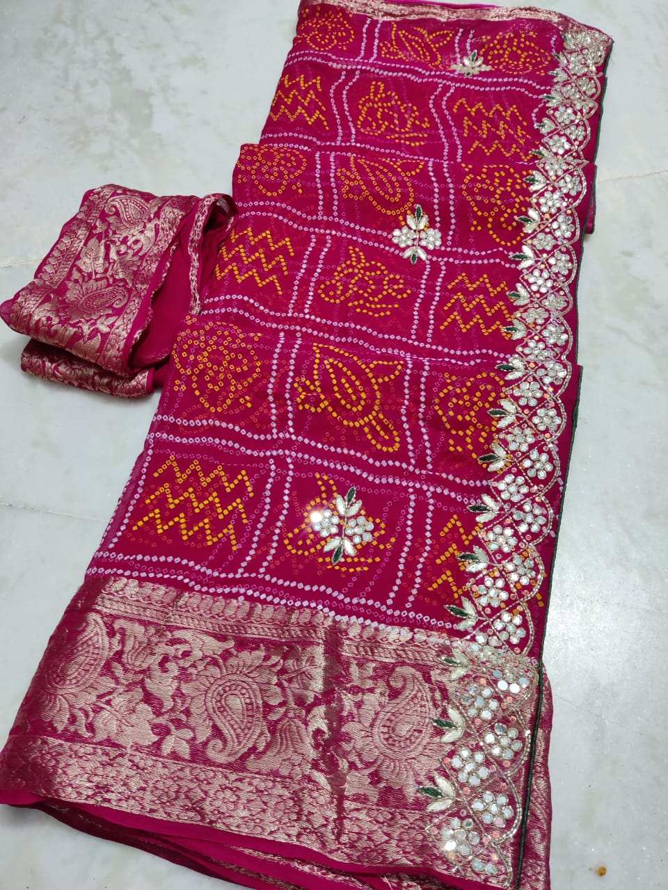 Kayatri New Pure Viscose Georgette Handwork Saree