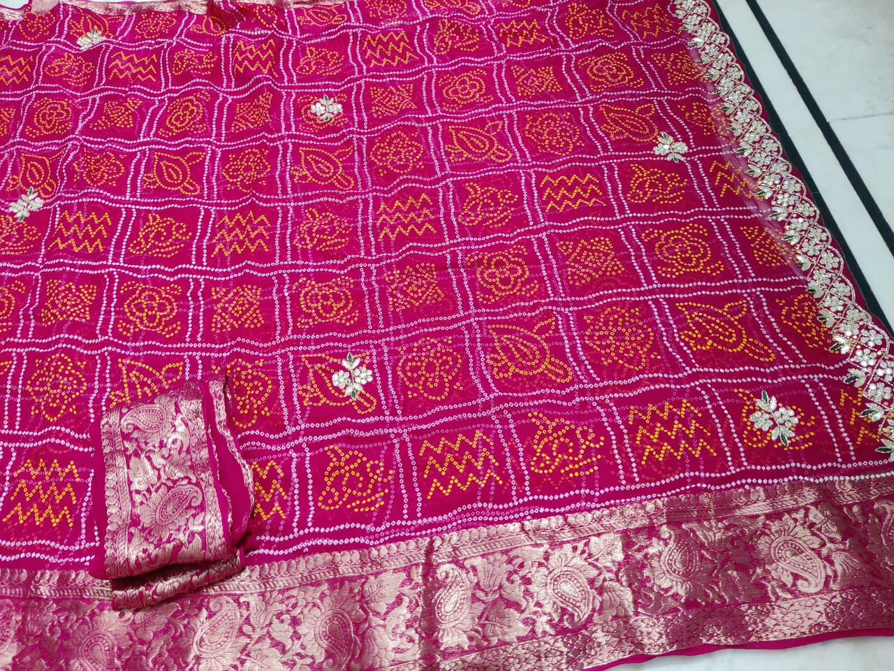 Kayatri New Pure Viscose Georgette Handwork Saree