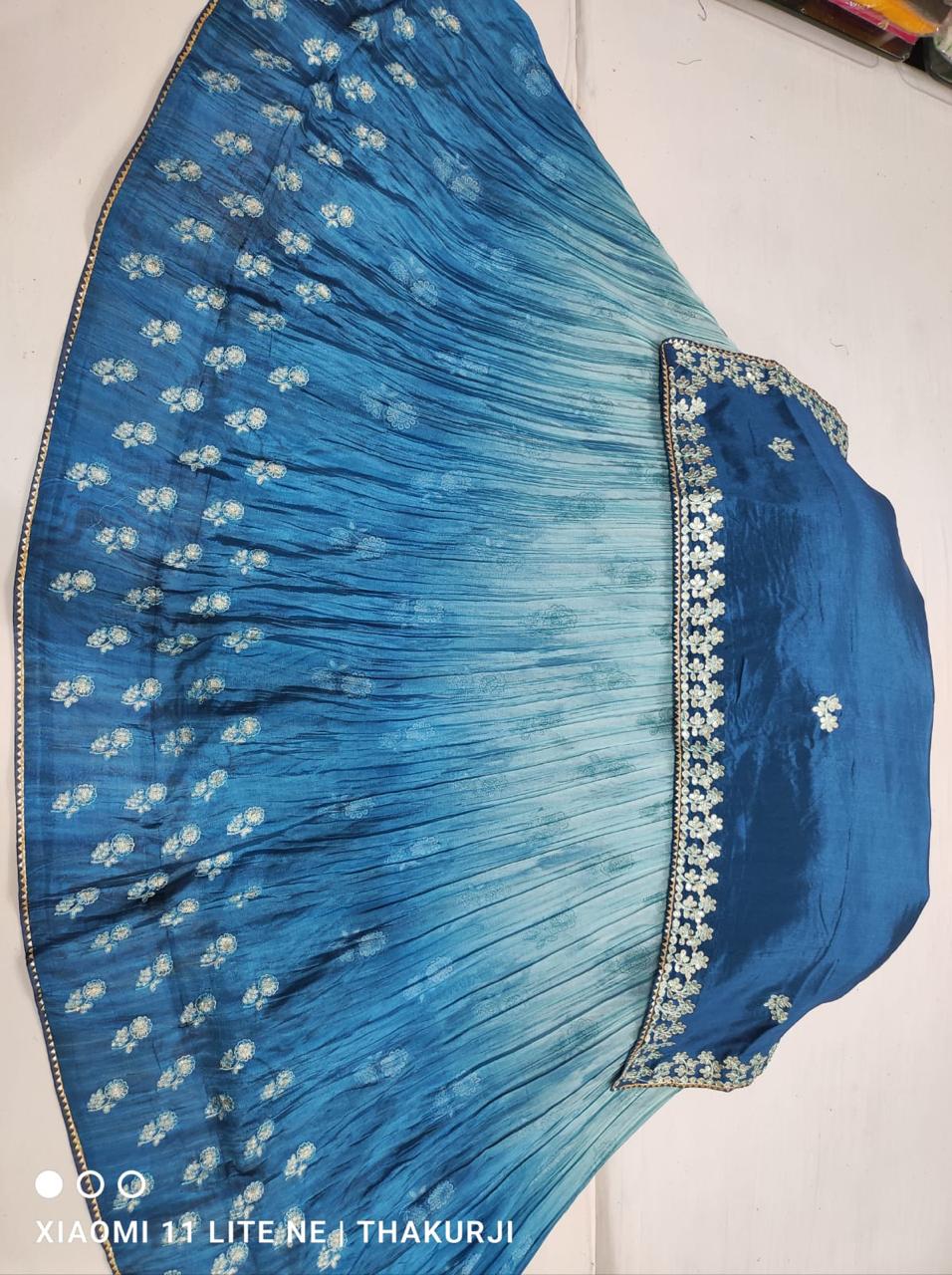 Kayatri Special Chinon Crush Fabric Lehenga