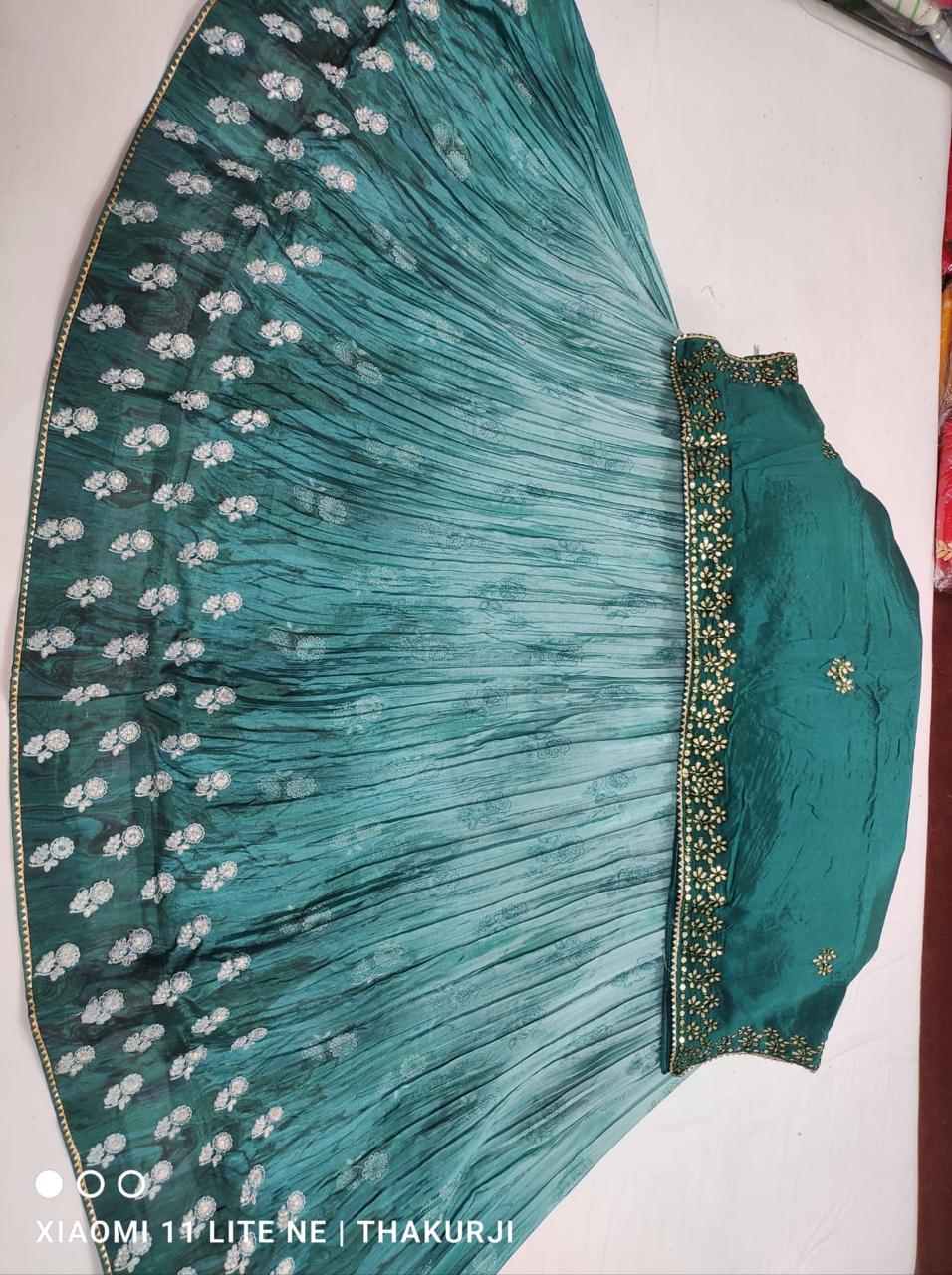 Kayatri Special Chinon Crush Fabric Lehenga
