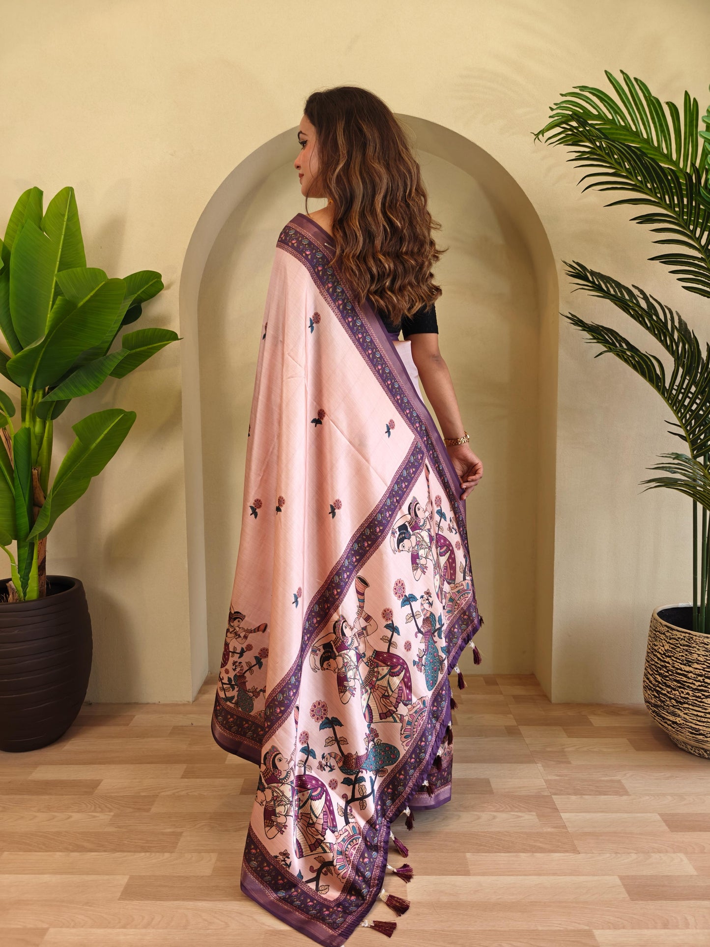 Kayatri Beautiful Kalamkari Digital Print Saree