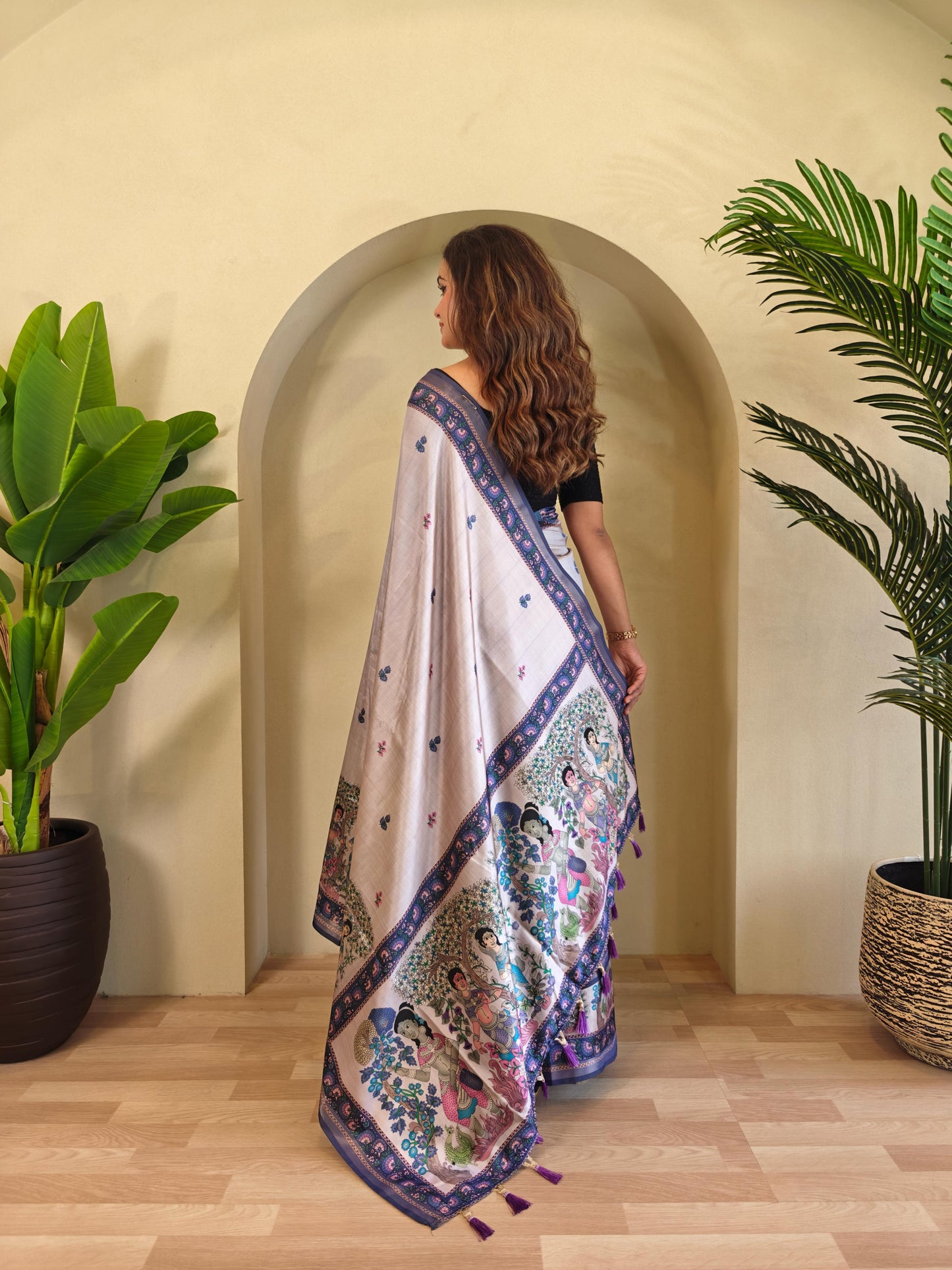 Kayatri Beautiful Kalamkari Digital Print Saree