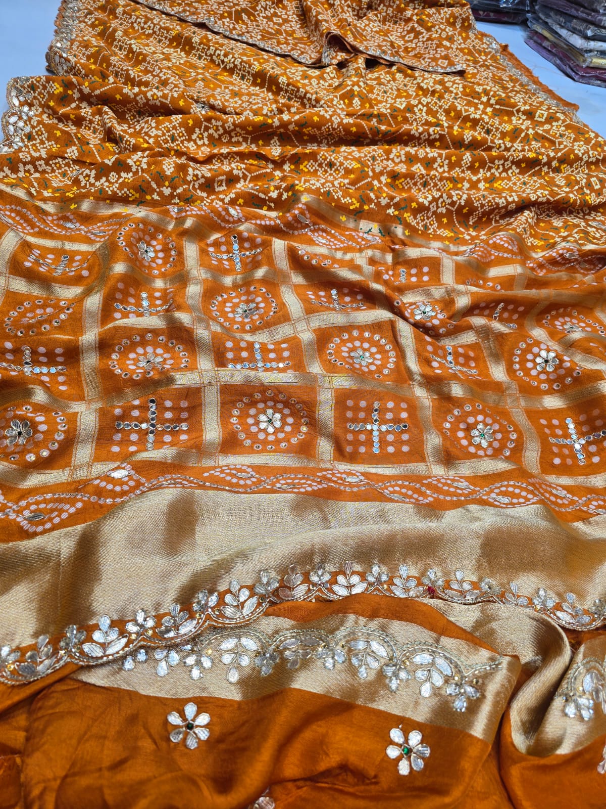 Kayatri New Banarasi Weaving With Ajrakh Patola Print Saree
