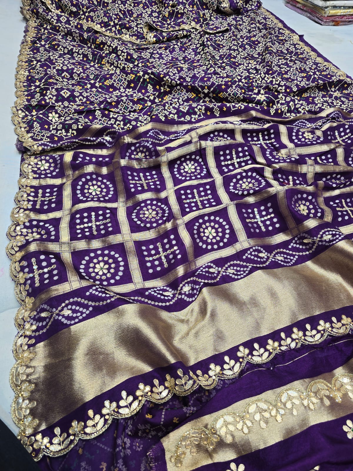 Kayatri New Banarasi Weaving With Ajrakh Patola Print Saree