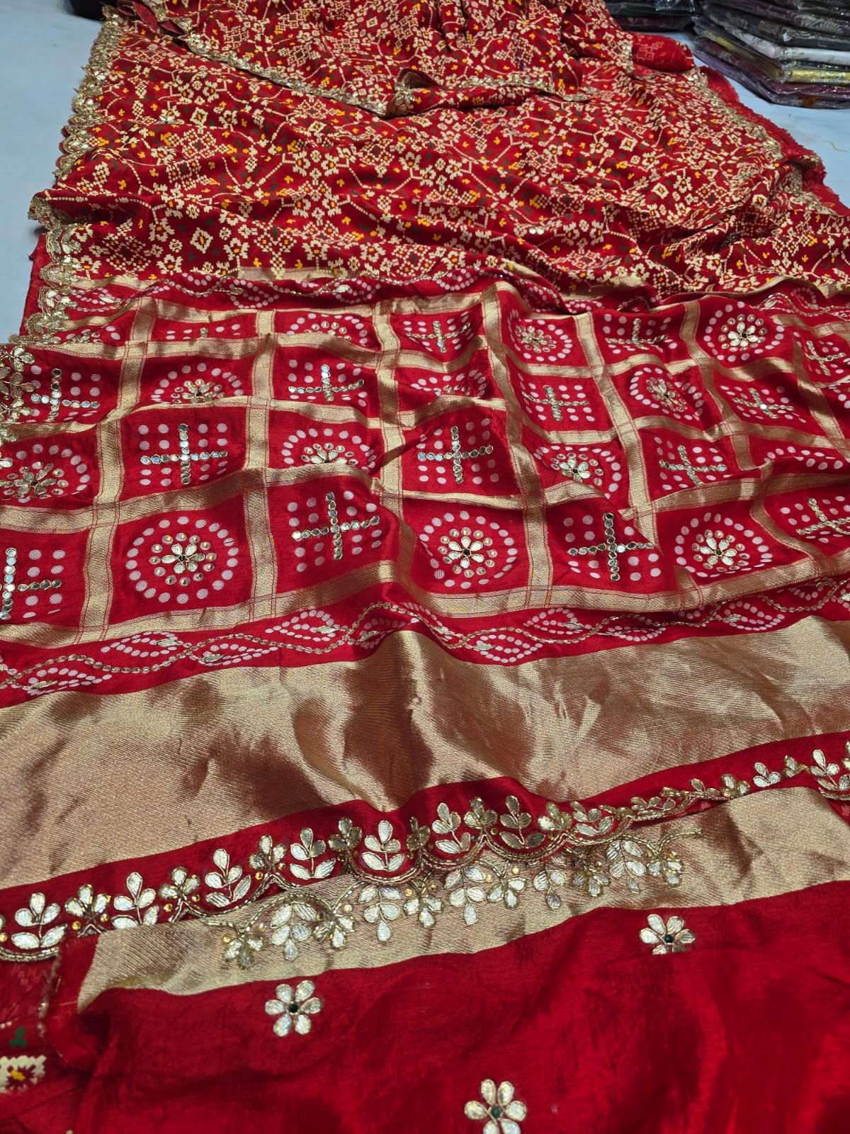 Kayatri New Banarasi Weaving With Ajrakh Patola Print Saree