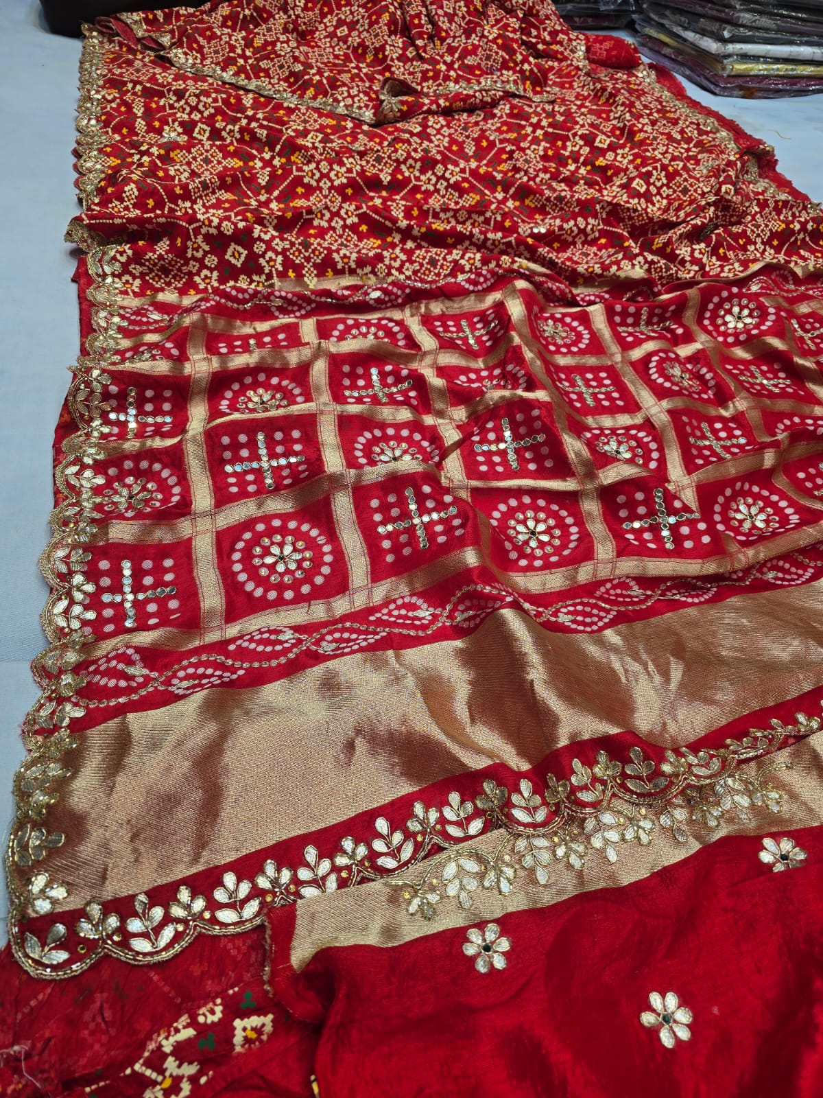 Kayatri New Banarasi Weaving With Ajrakh Patola Print Saree