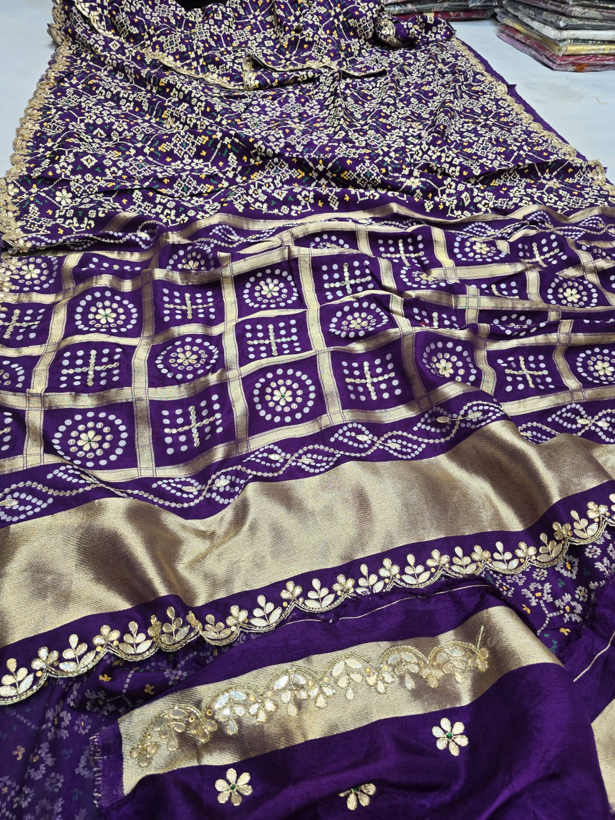 Kayatri New Banarasi Weaving With Ajrakh Patola Print Saree