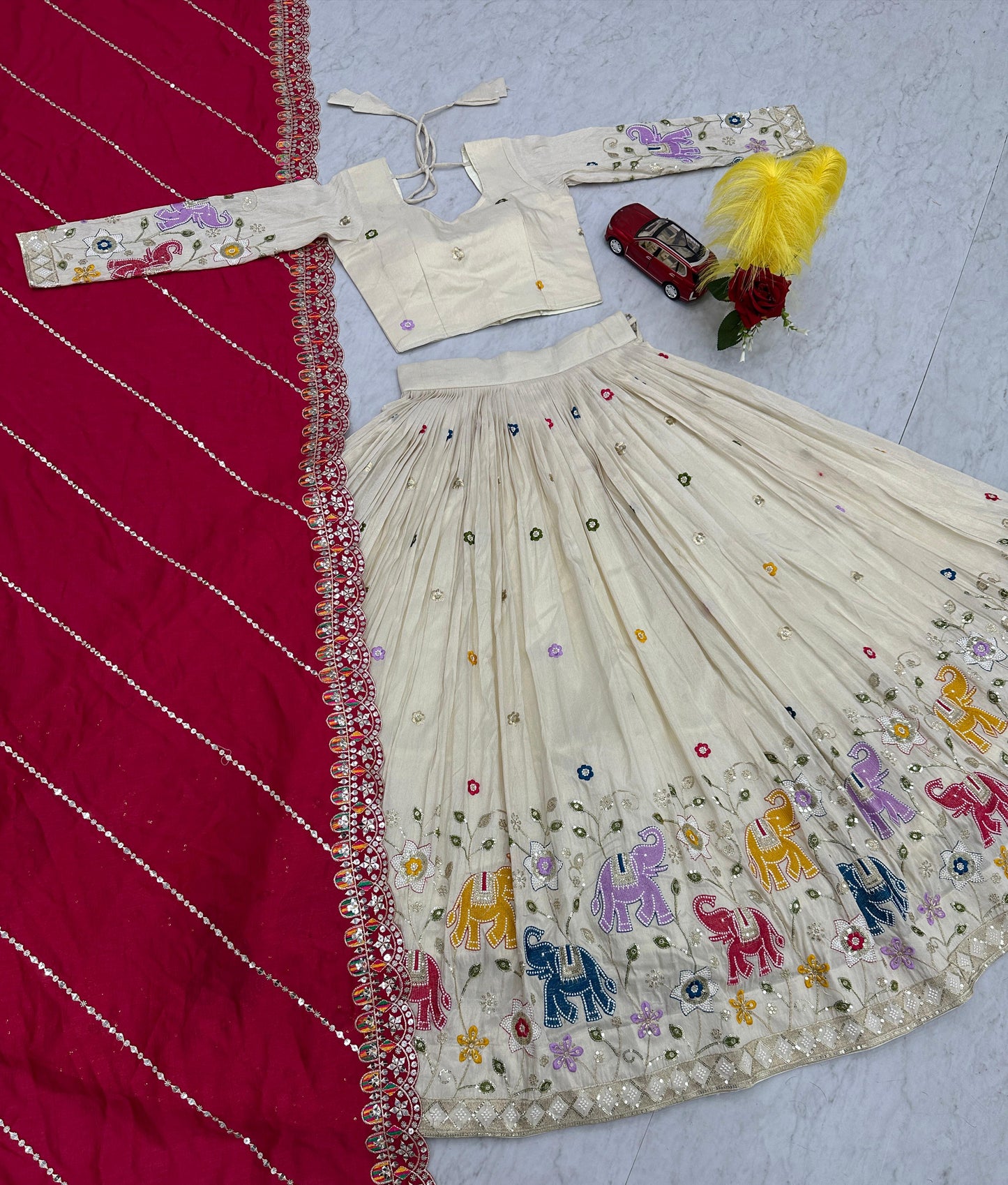 Kayatri Beautiful Pure Tissue Silk Lehenga Set