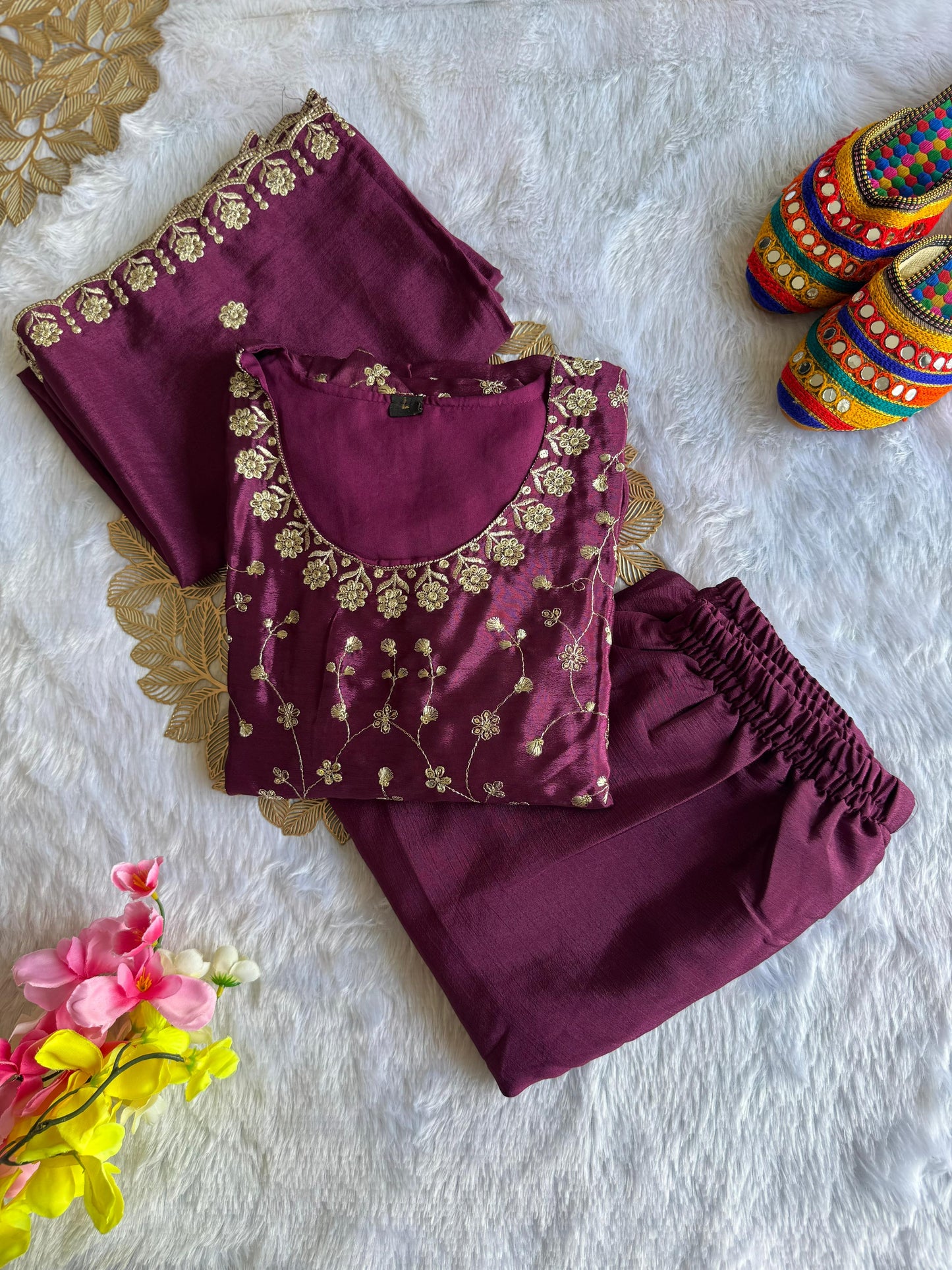 Kayatri Launching New Designers Nyra Cut Chinon Sharara Set With Dupatta