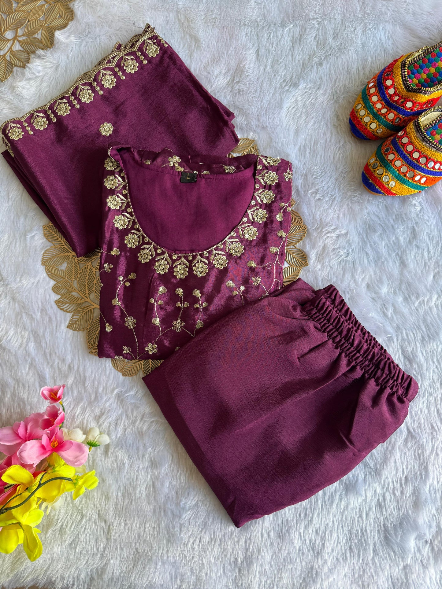 Kayatri Launching New Designers Nyra Cut Chinon Sharara Set With Dupatta