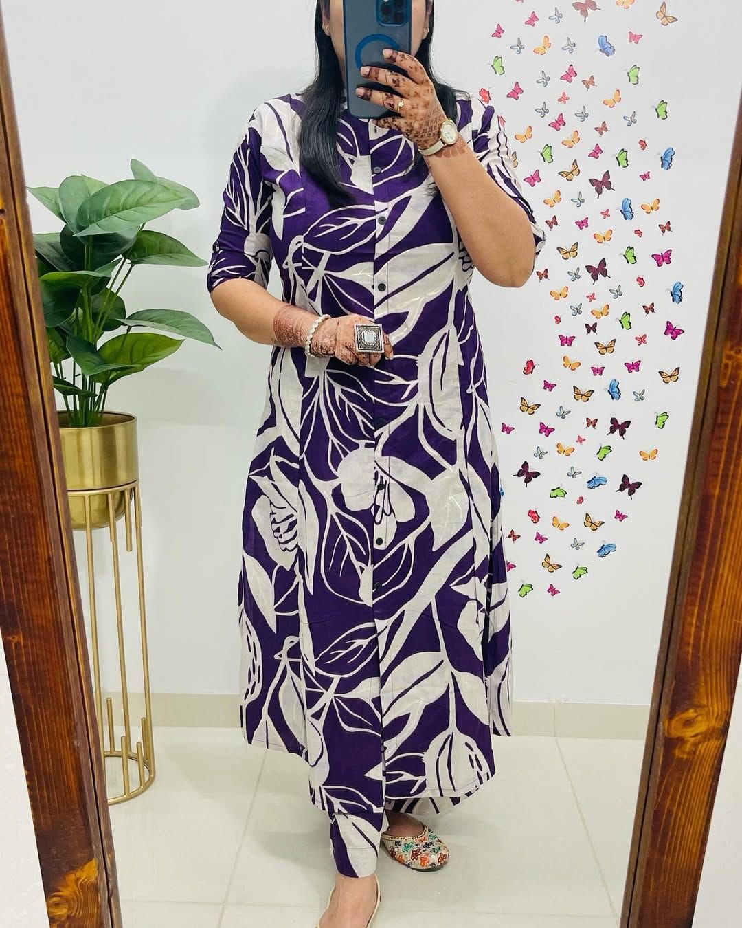 Kayatri New Lounch Designer Aline kurti pattern paired Co - Ords Set