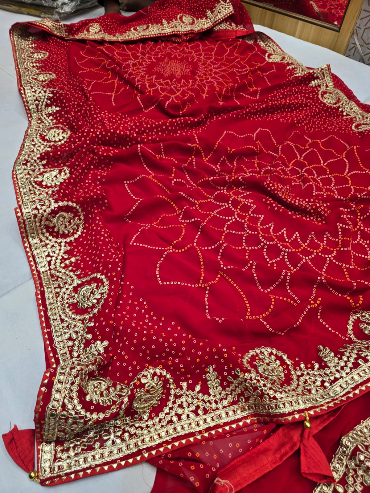 Kayatri New Georgette Khaddi Print Bandhej Saree