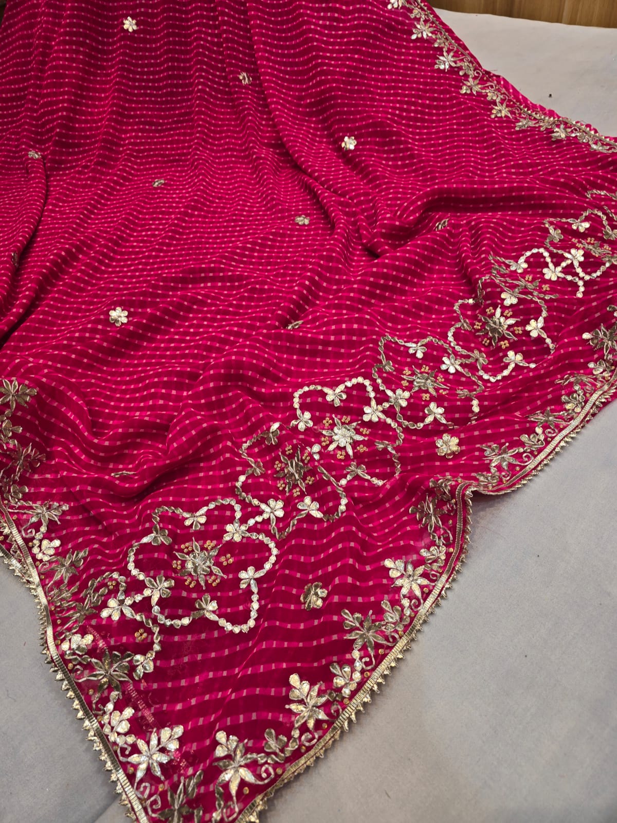 Kayatri New Georgette Gotapatti And Zardosi Work Saree