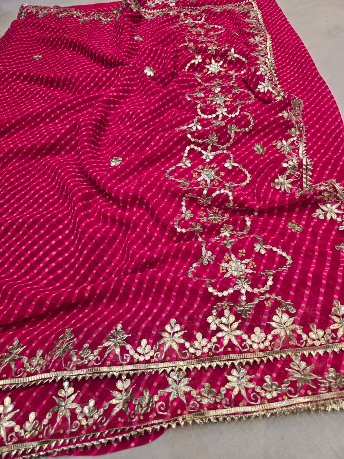 Kayatri New Georgette Gotapatti And Zardosi Work Saree