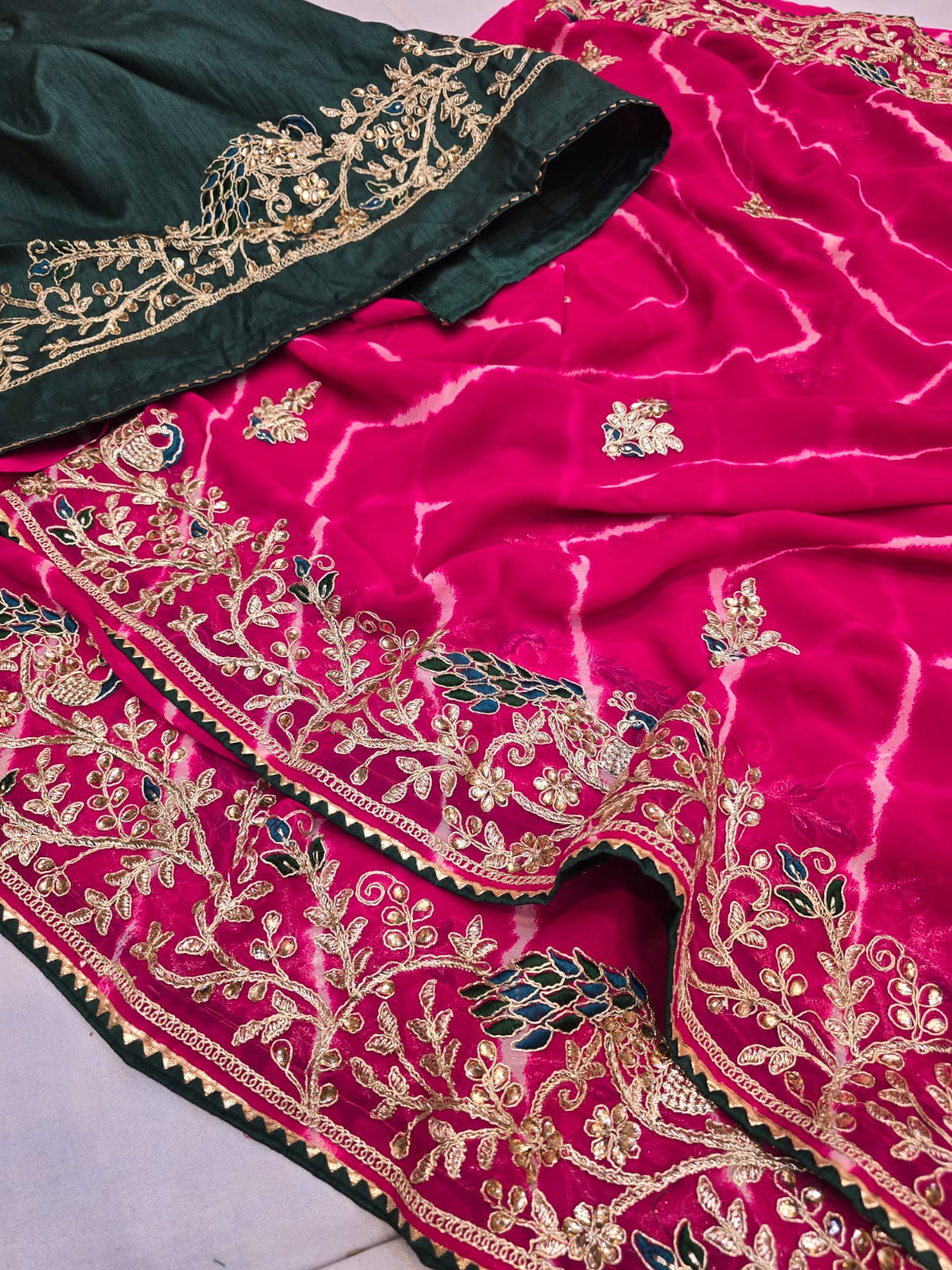 Kayatri New Georgette Leheriya Style Saree