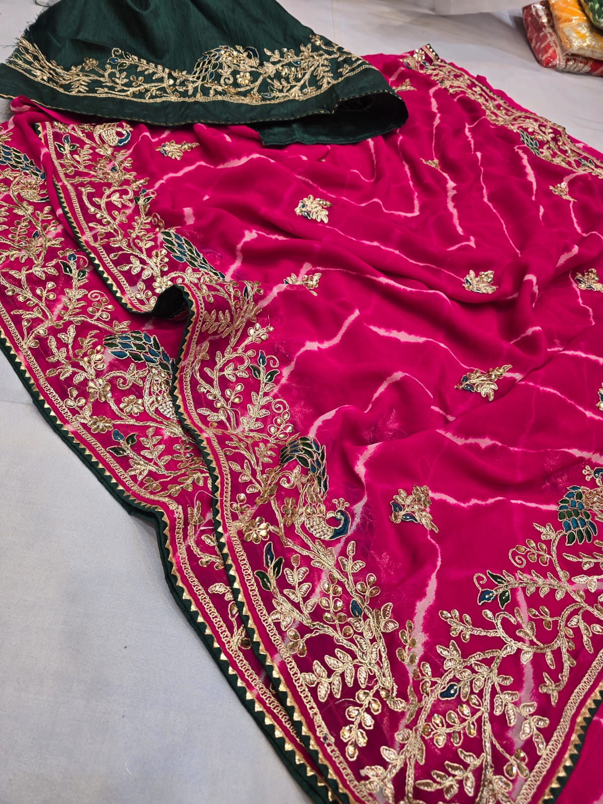 Kayatri New Georgette Leheriya Style Saree