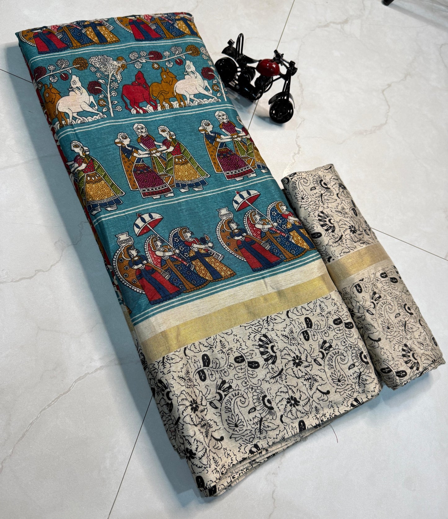 Kayatri New Soft Cotton Kalamkari Print Saree