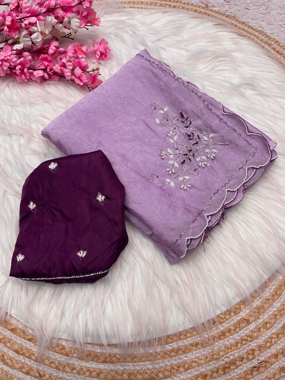 Kayatri New Rongoli Karsh Cutdana Handwork Saree