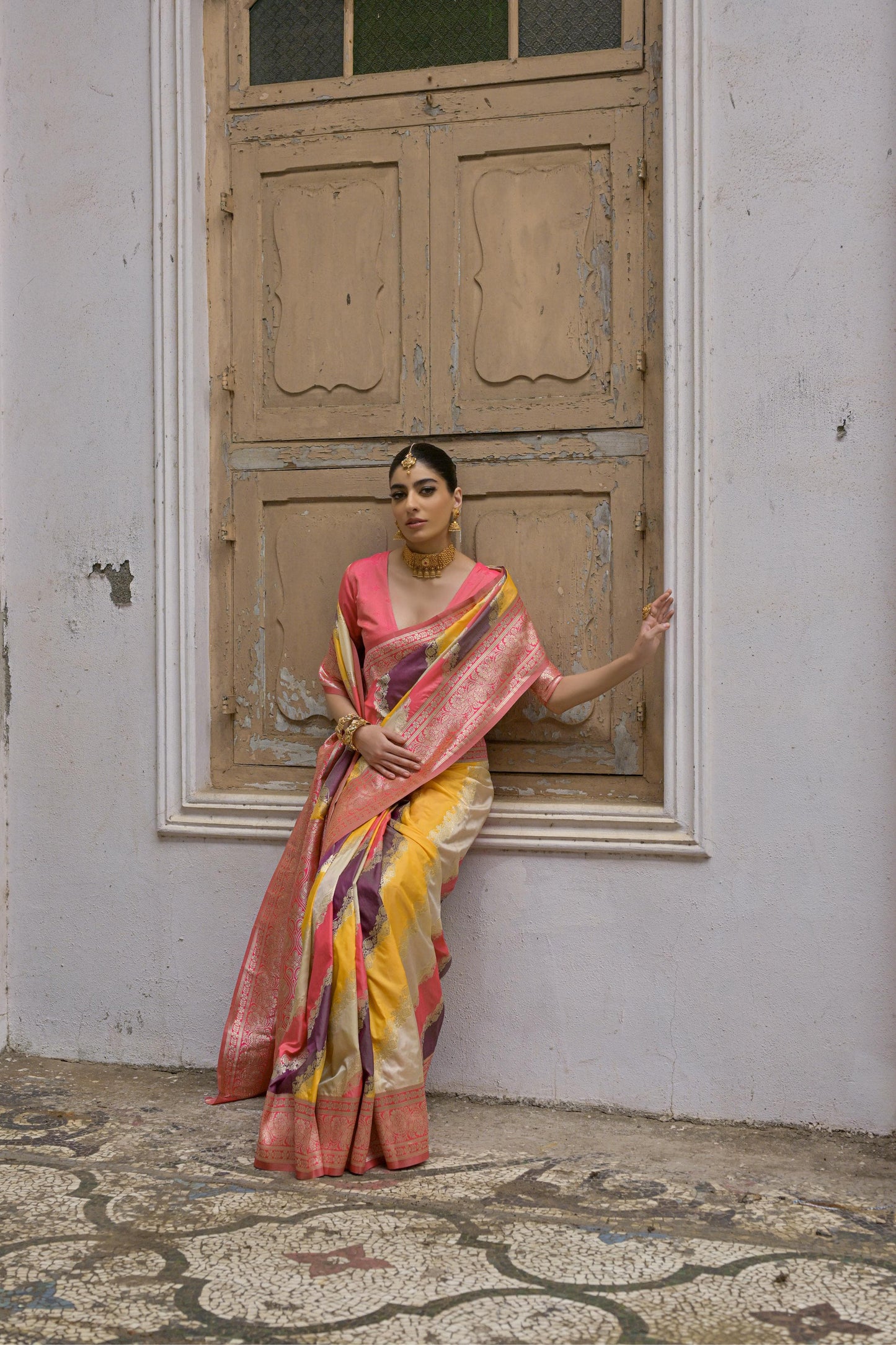Kayatri New Banarasi Silk Zari Weaving Saree