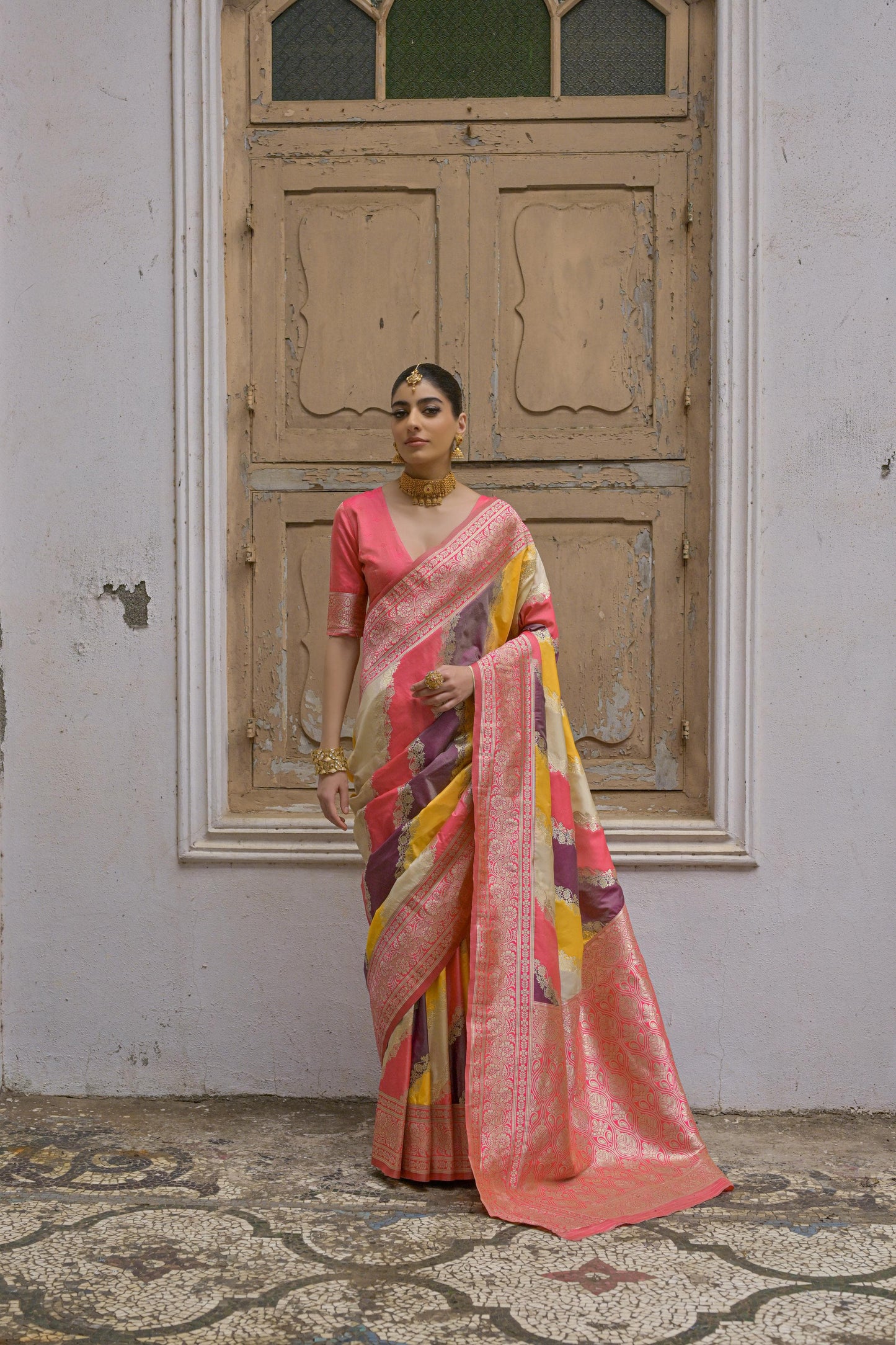 Kayatri New Banarasi Silk Zari Weaving Saree