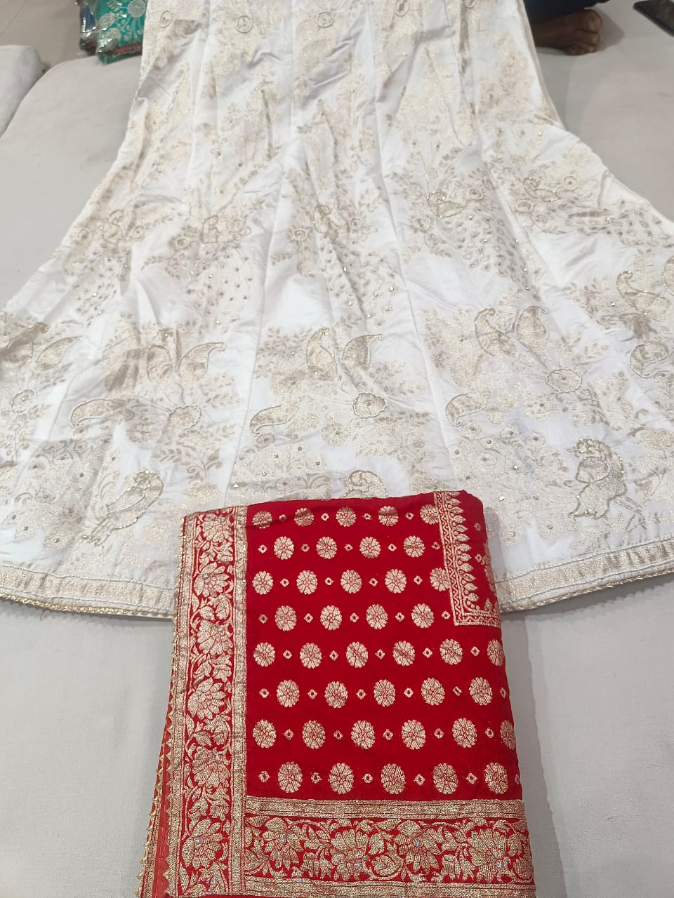 Kayatri New Pure Nylon Silk Fancy Hand Gotapatti Work Lehenga