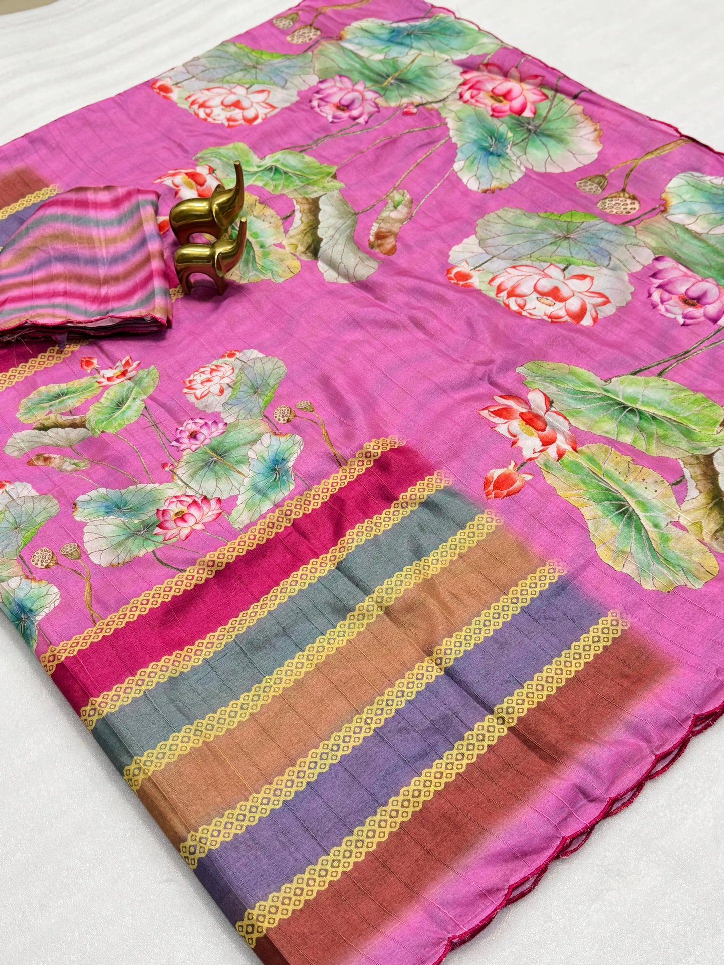Kayatri New Handloom Tussar Silk Kalamkari Digital Print Saree