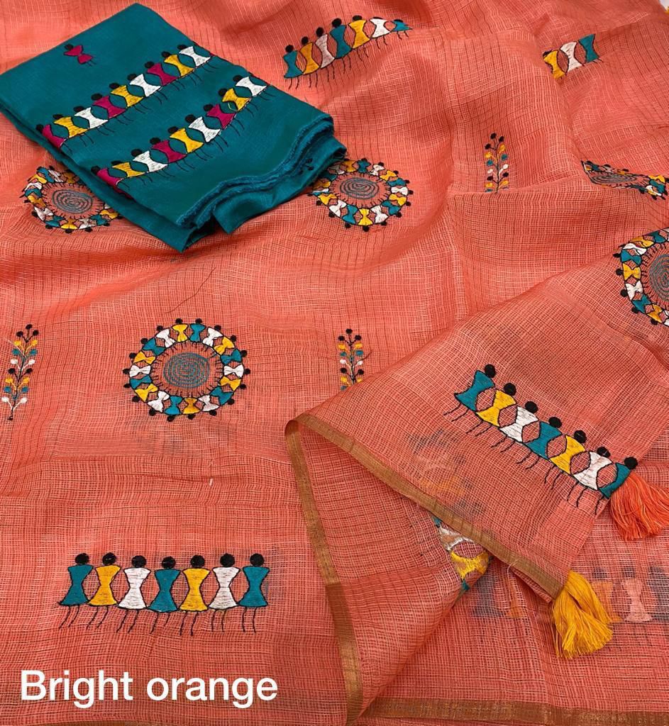 Kayatri New Malbery Silk With Embroidary Work Saree