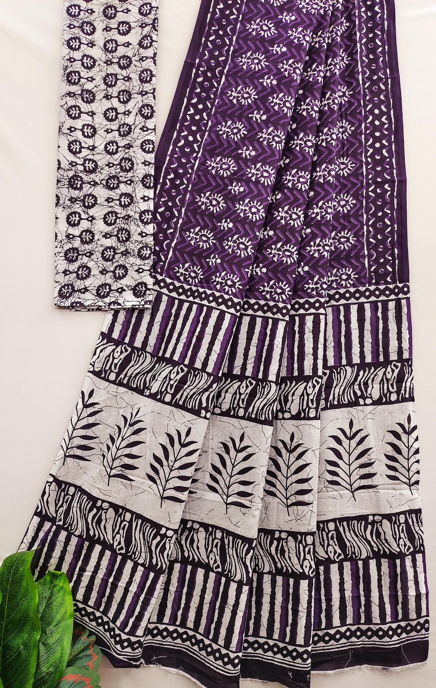 Kayatri New Bagru Block Print Cotton mulmul sarees