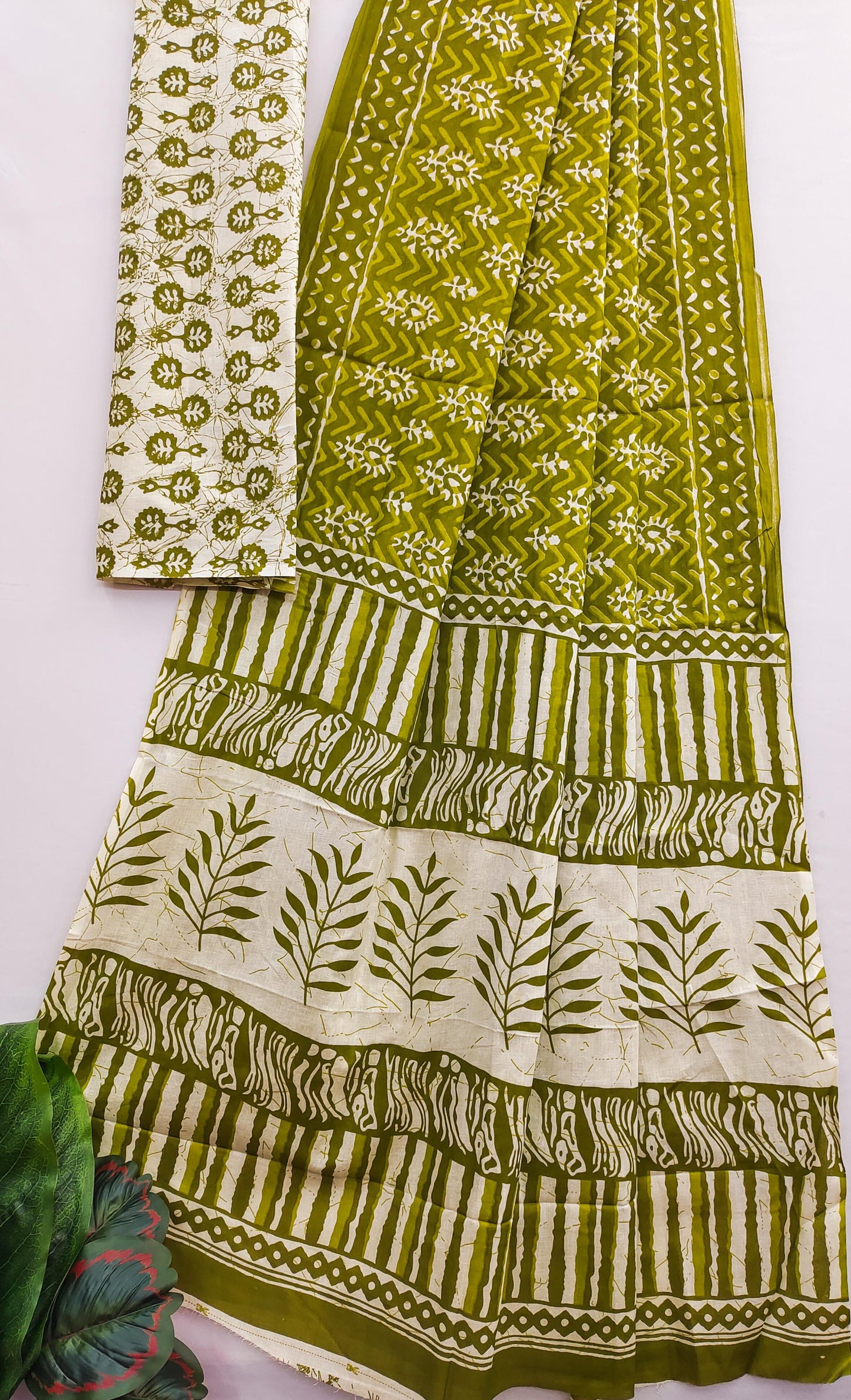 Kayatri New Bagru Block Print Cotton mulmul sarees