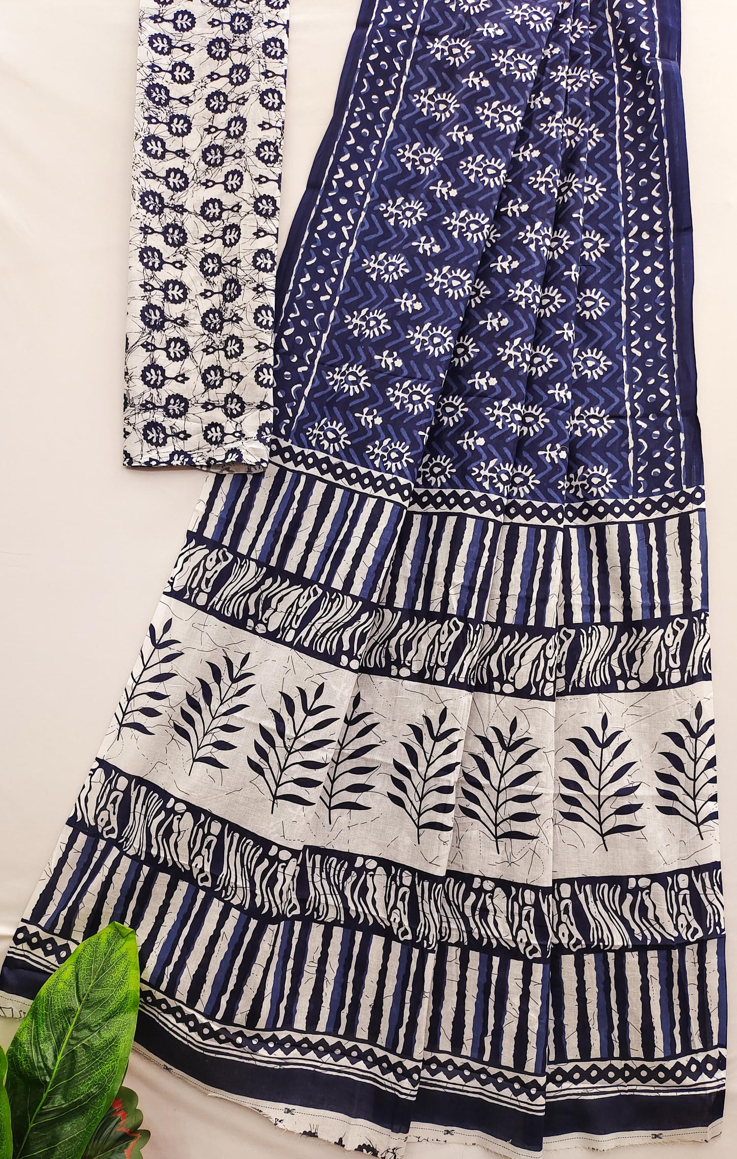 Kayatri New Bagru Block Print Cotton mulmul sarees