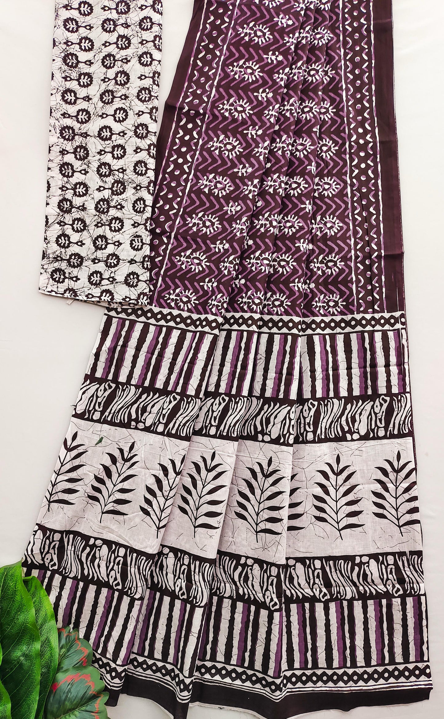 Kayatri New Bagru Block Print Cotton mulmul sarees