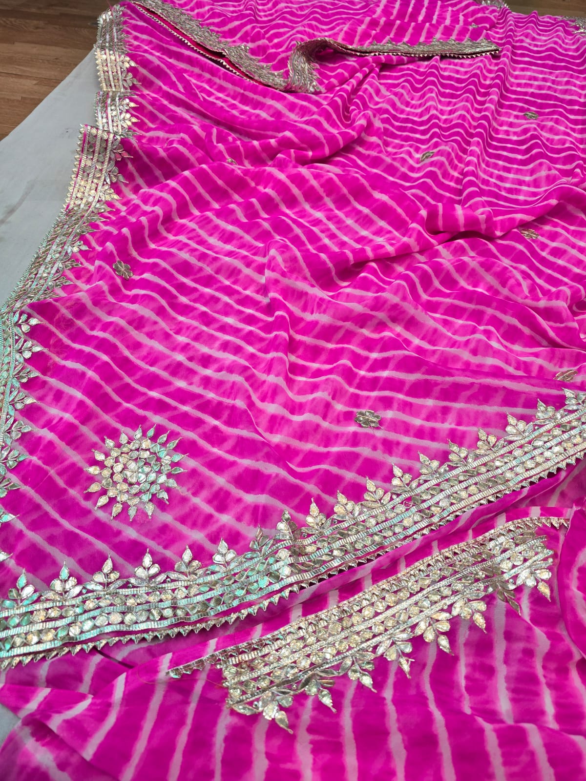 Kayatri New Pure CYC Georgette Leheriya Style Saree