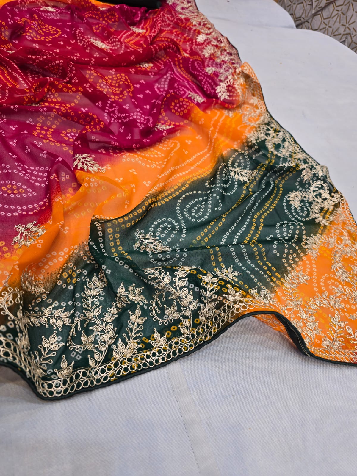 Kayatri New Designer Georgette Pachrangi Saree