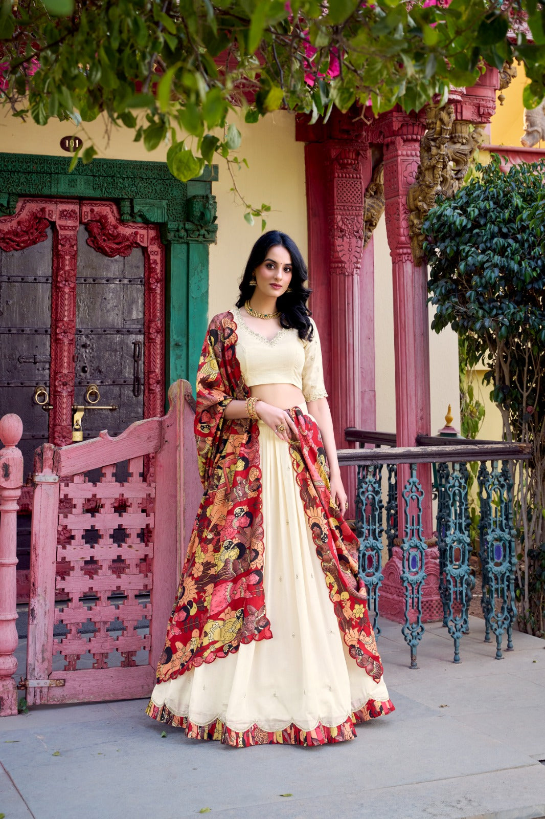Kayatri New Designer Kalamkari Printed Lehenga