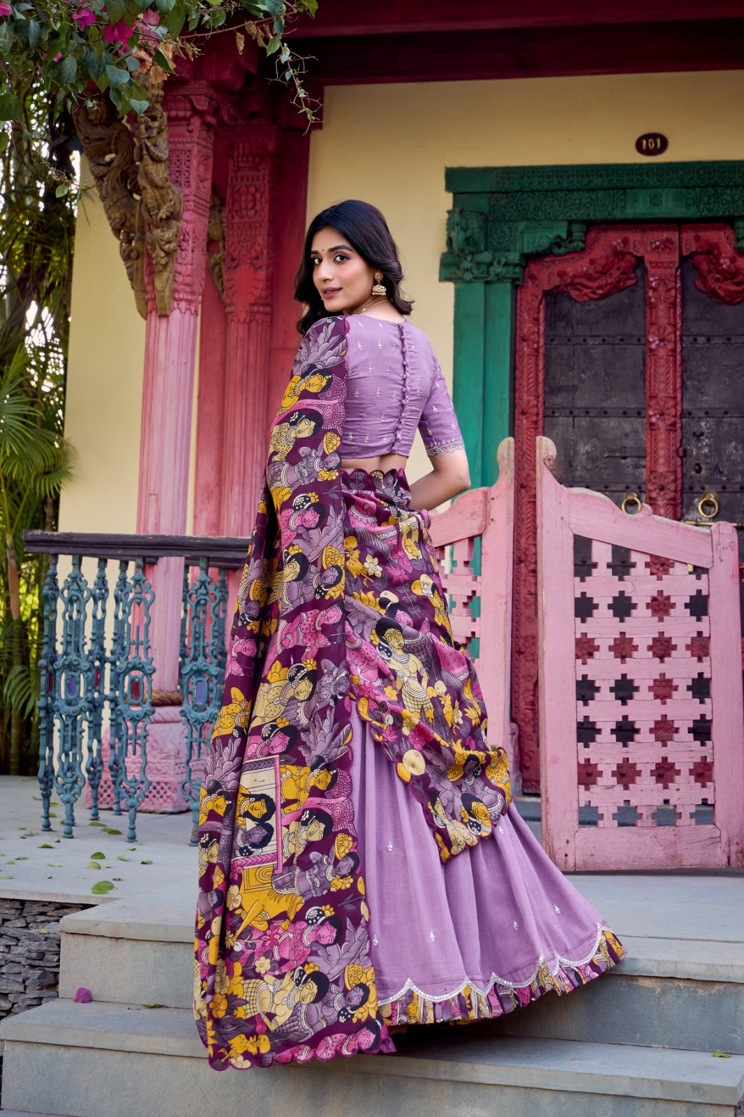 Kayatri New Designer Kalamkari Printed Lehenga