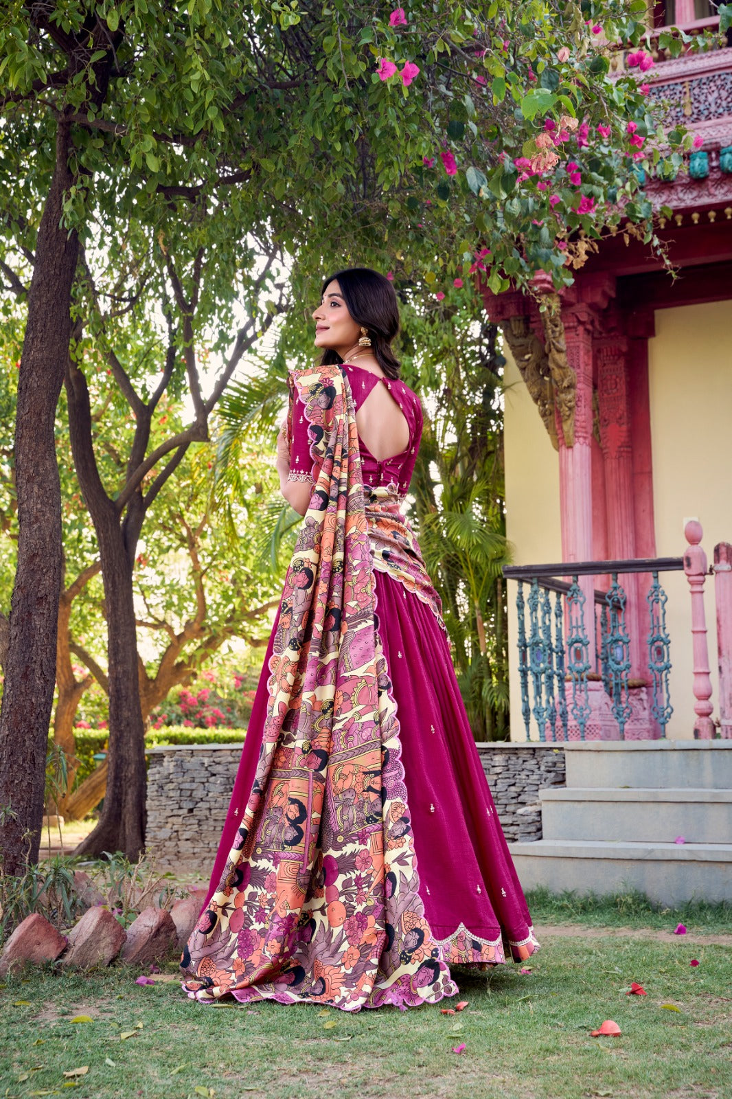 Kayatri New Designer Kalamkari Printed Lehenga