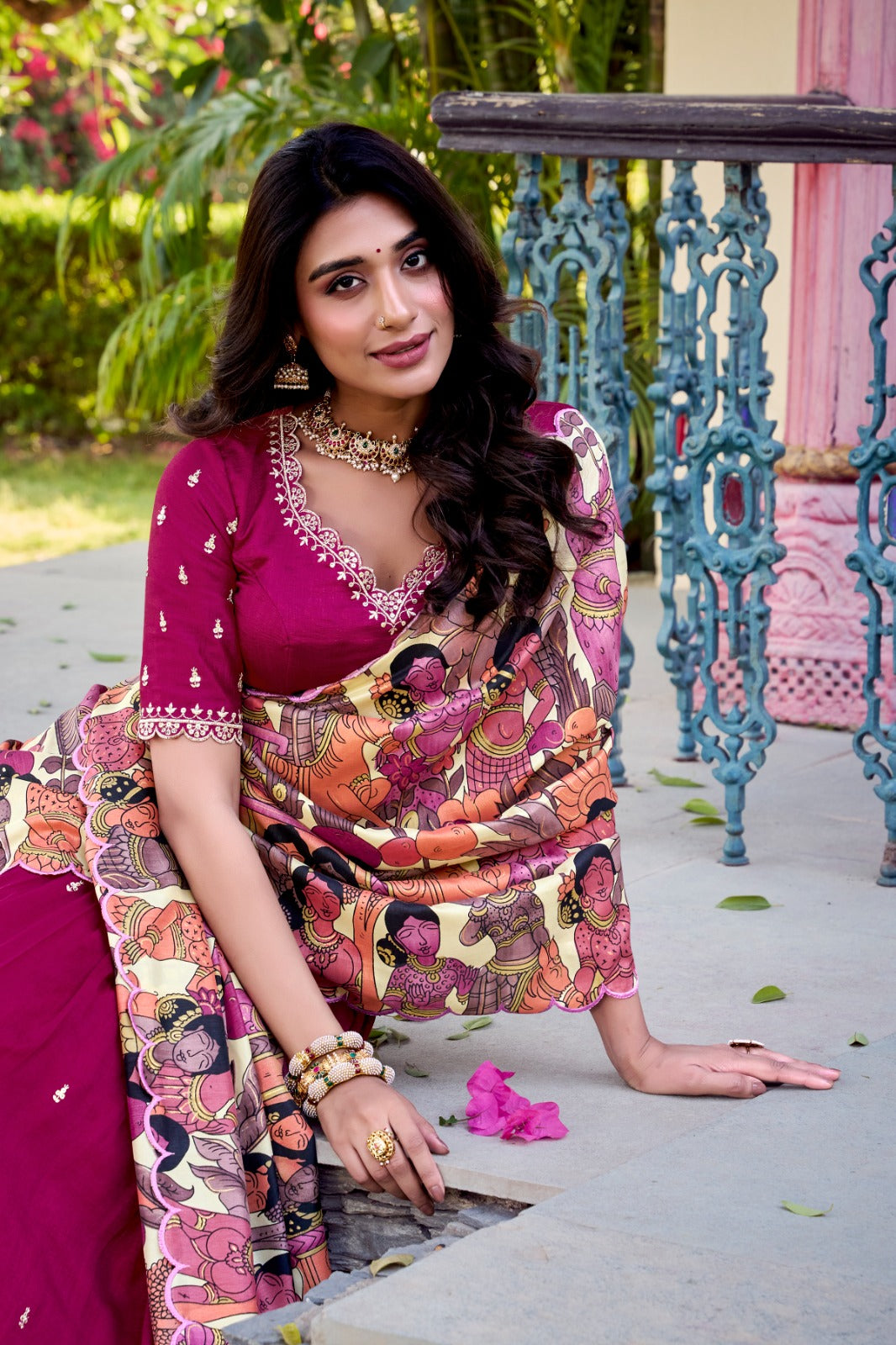 Kayatri New Designer Kalamkari Printed Lehenga