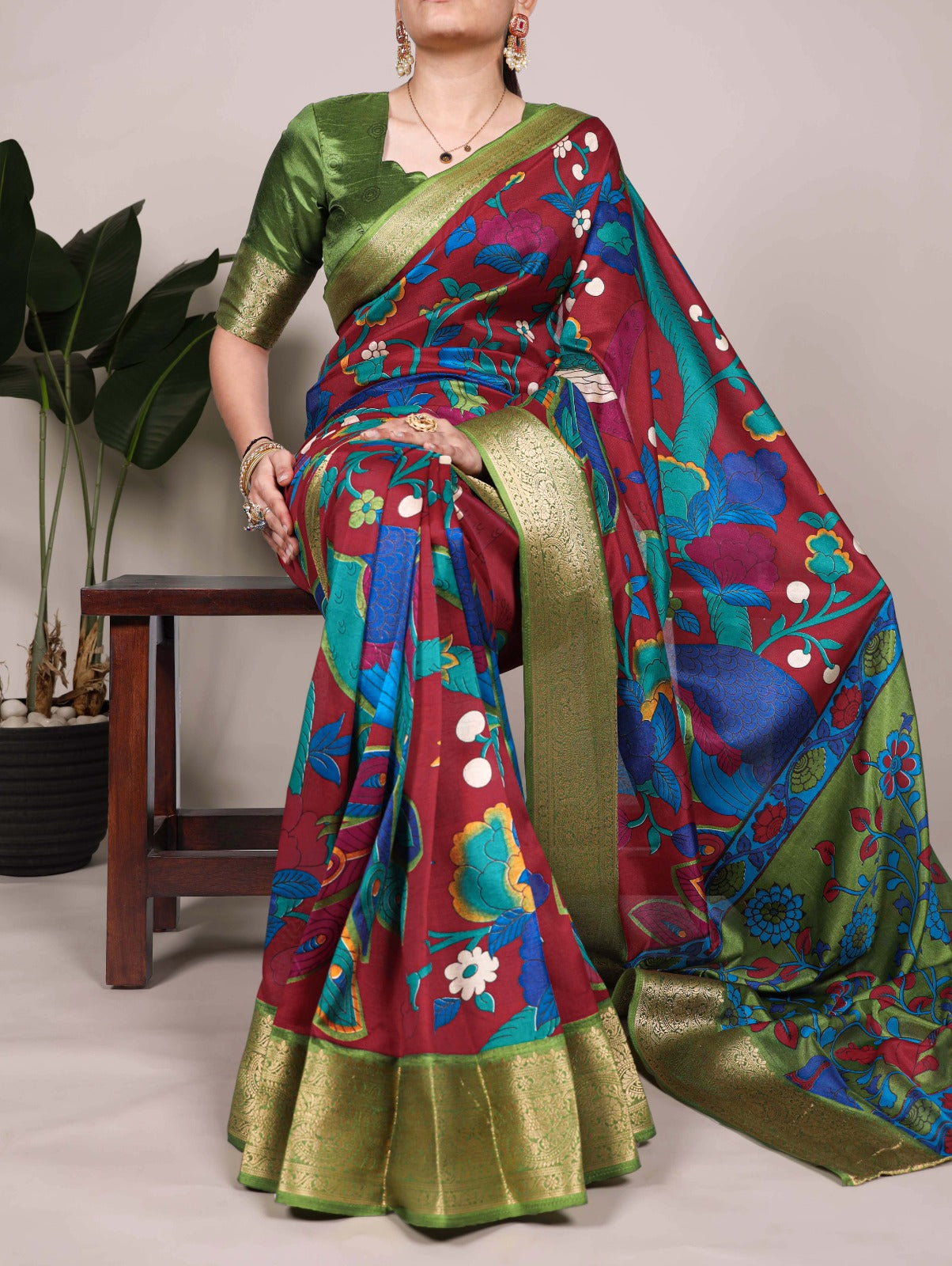 Kayatri New Tussar Silk Printed Saree