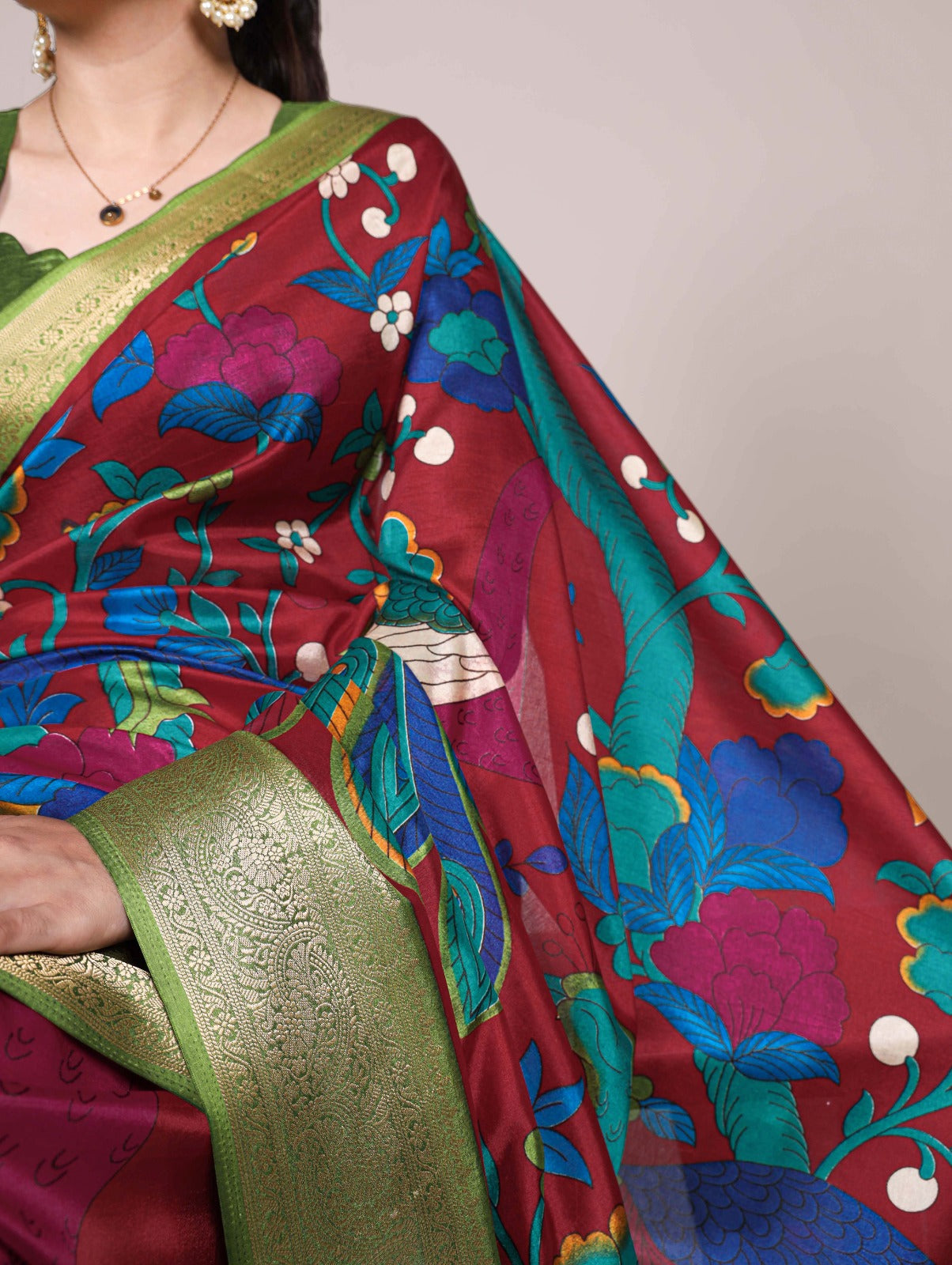Kayatri New Tussar Silk Printed Saree