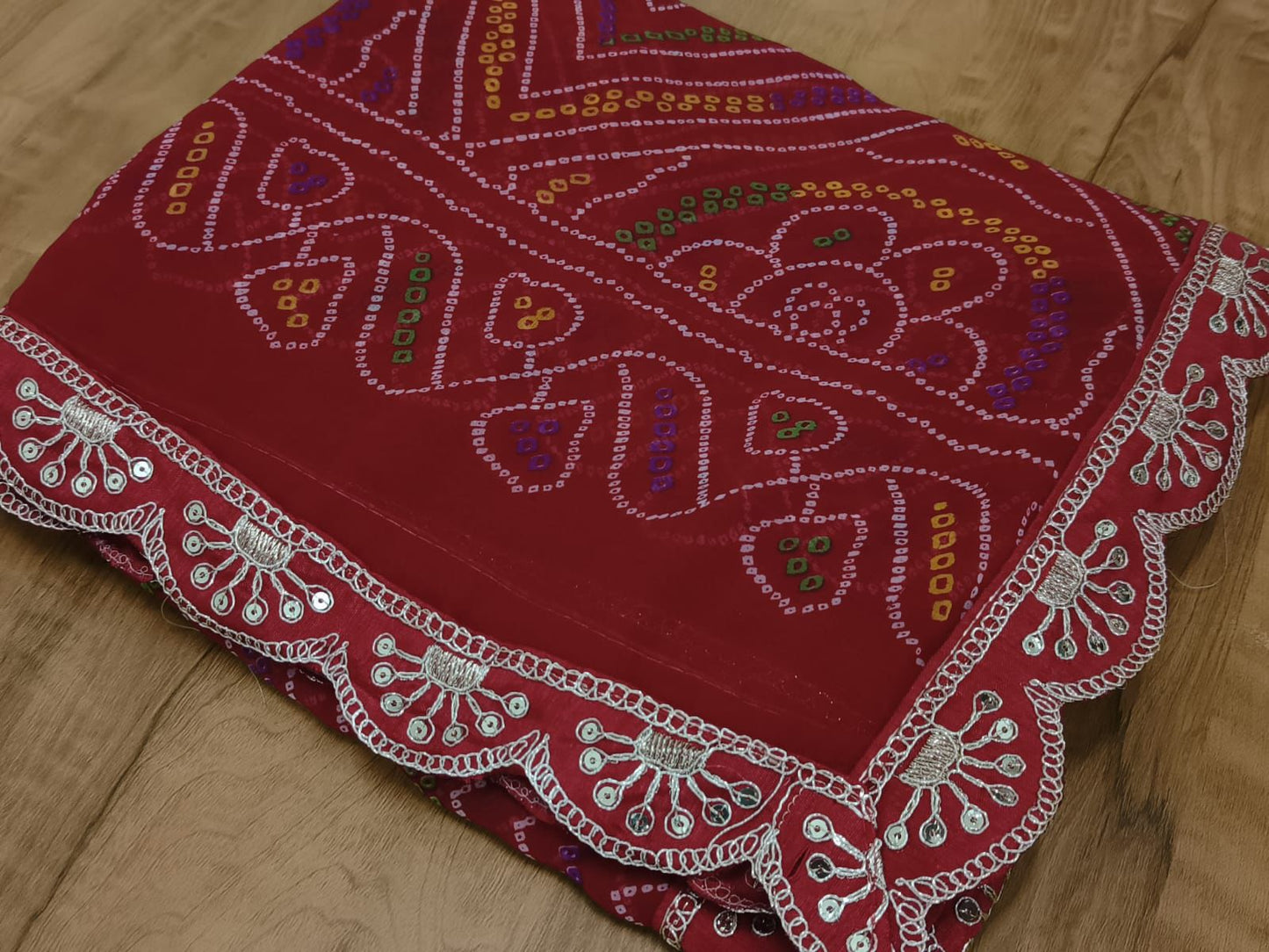 Kayatri New Georgette Leheriya Bandhani Print Saree