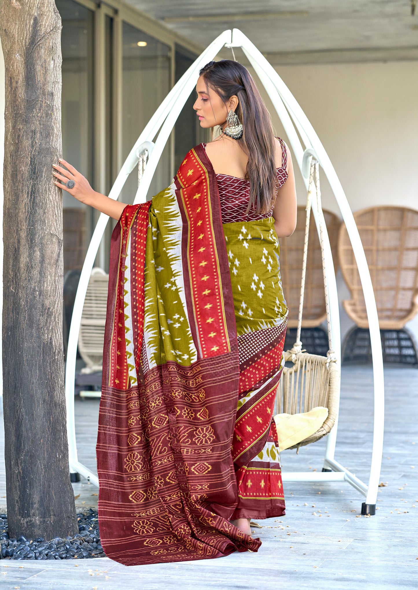 Kayatri New Primium Mulmul Cotton Block Print Saree