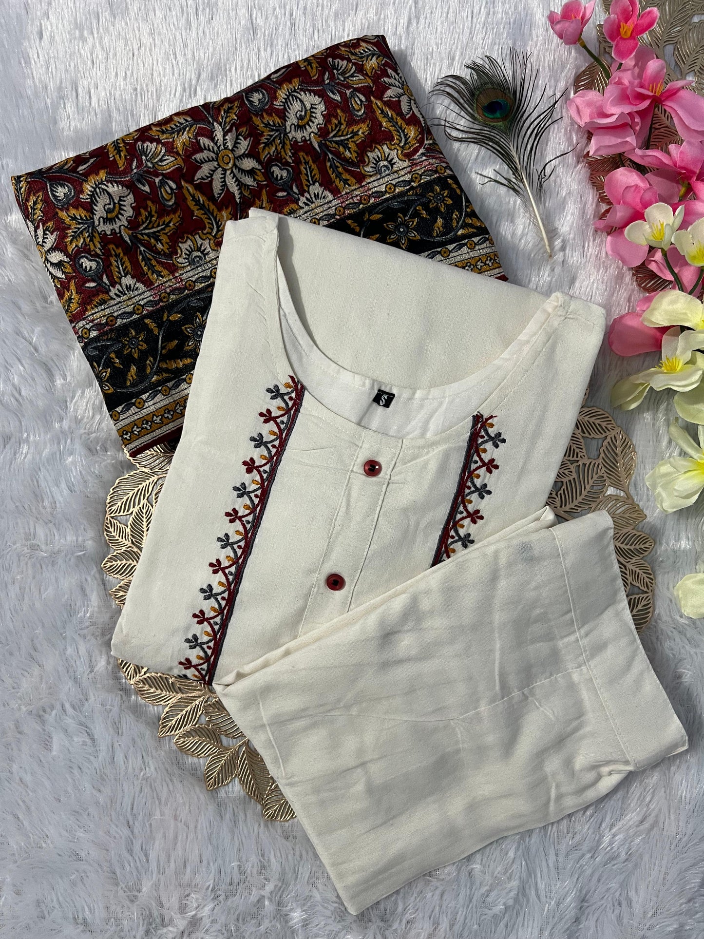 Kayatri New Designers Khadi Cotton Embroidery Suit
