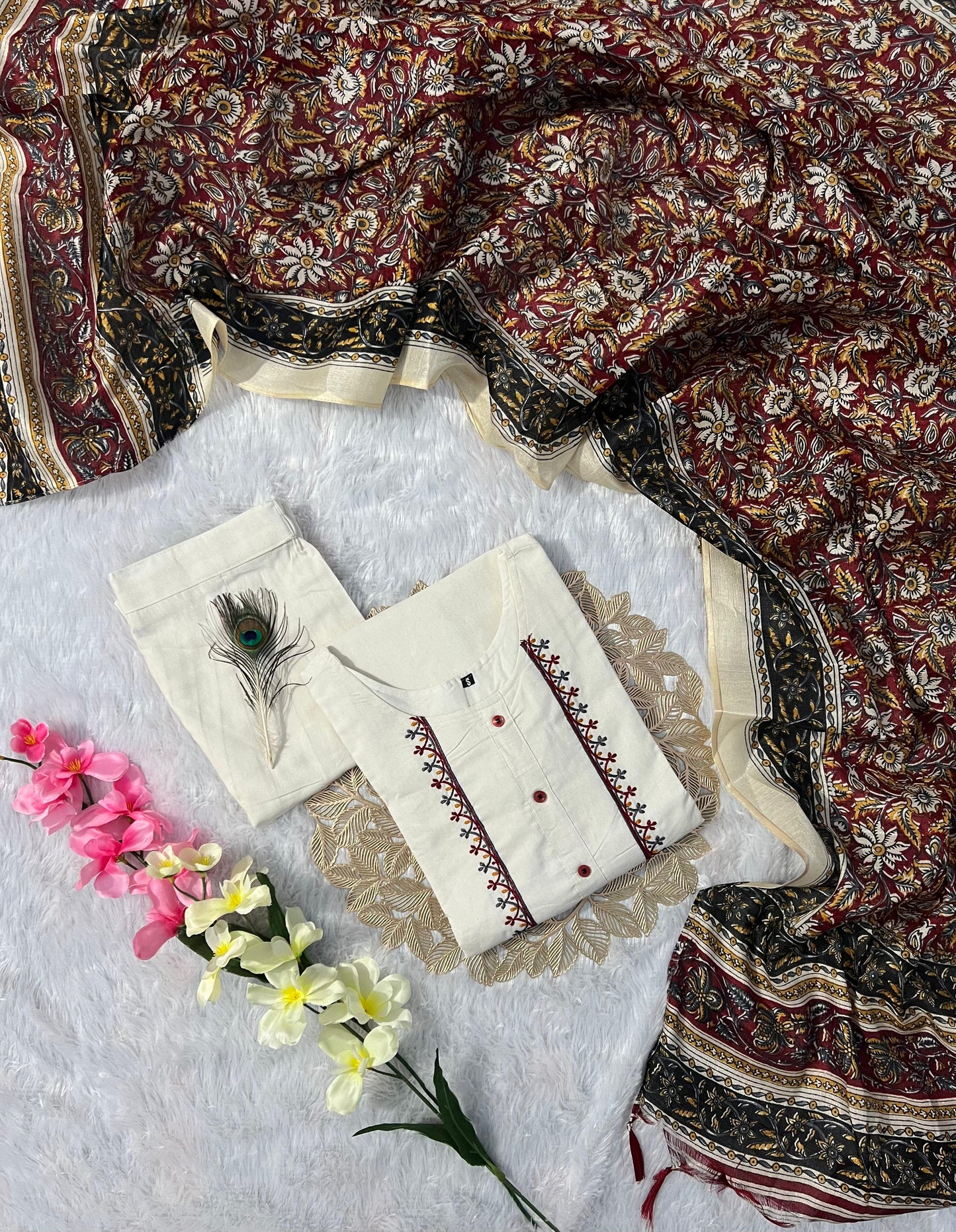 Kayatri New Designers Khadi Cotton Embroidery Suit