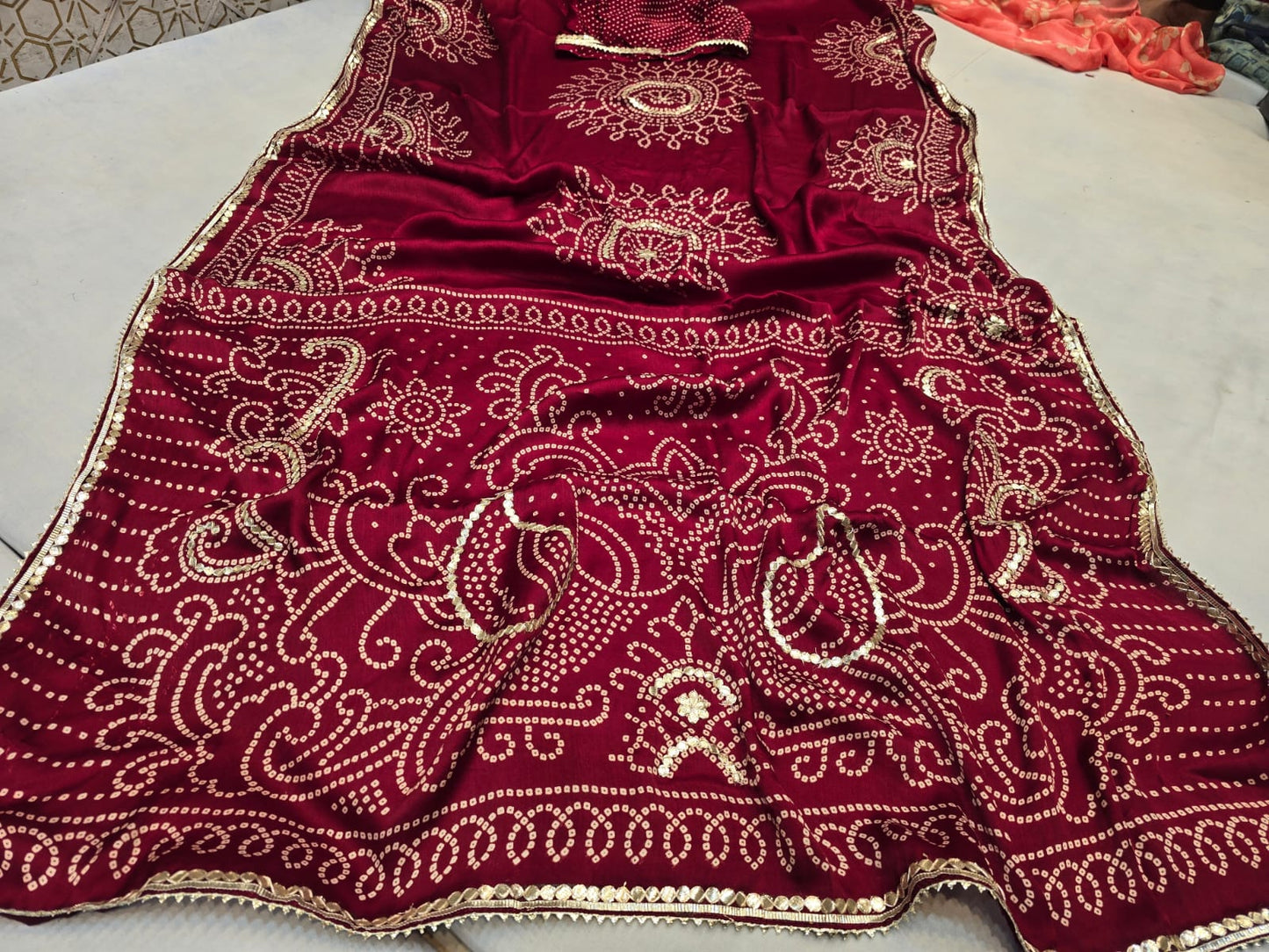 Kayatri New Pure Gaji Silk Bandhani Saree