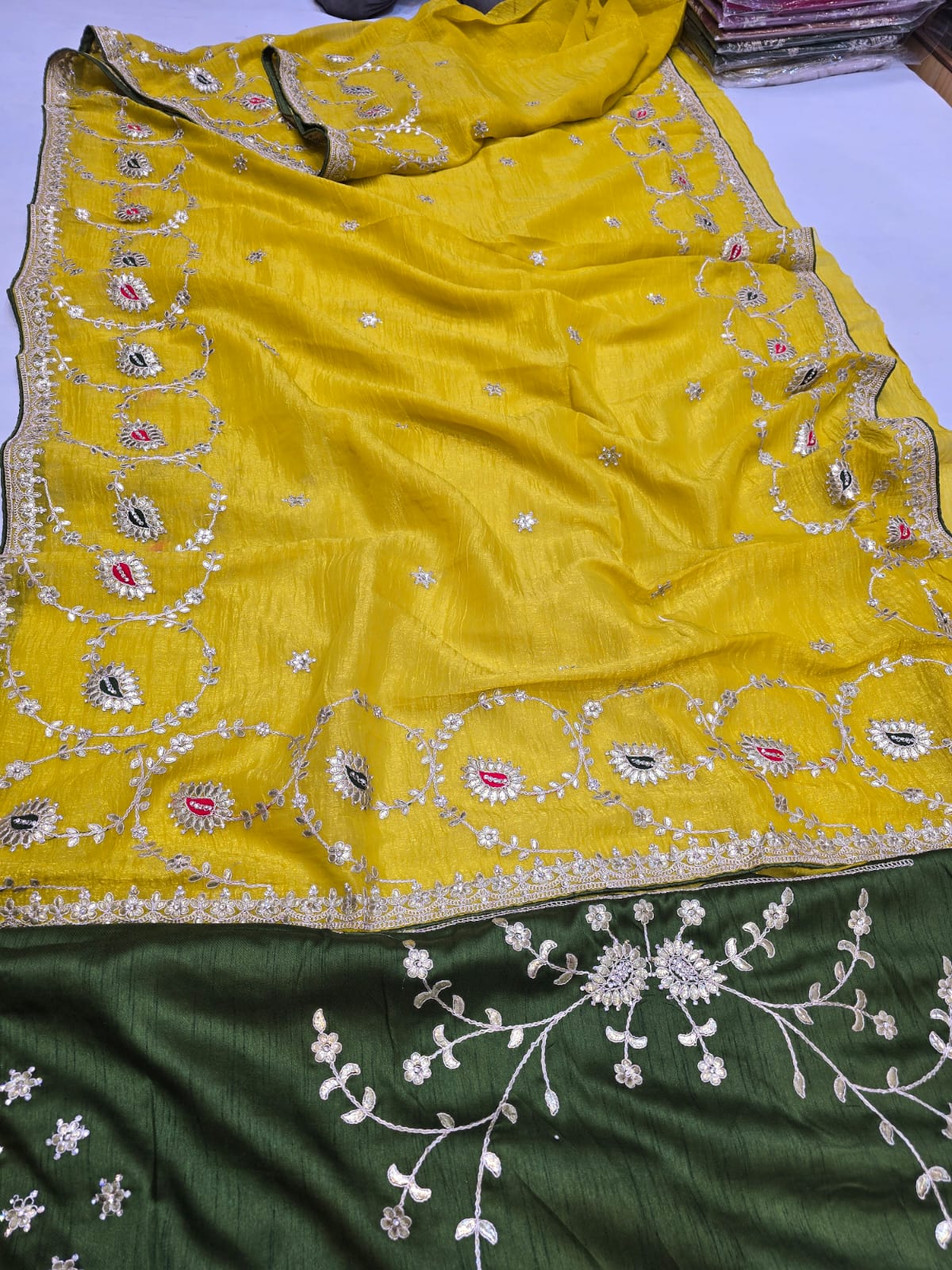 Kayatri New Designer Pure Mango Crush Saree